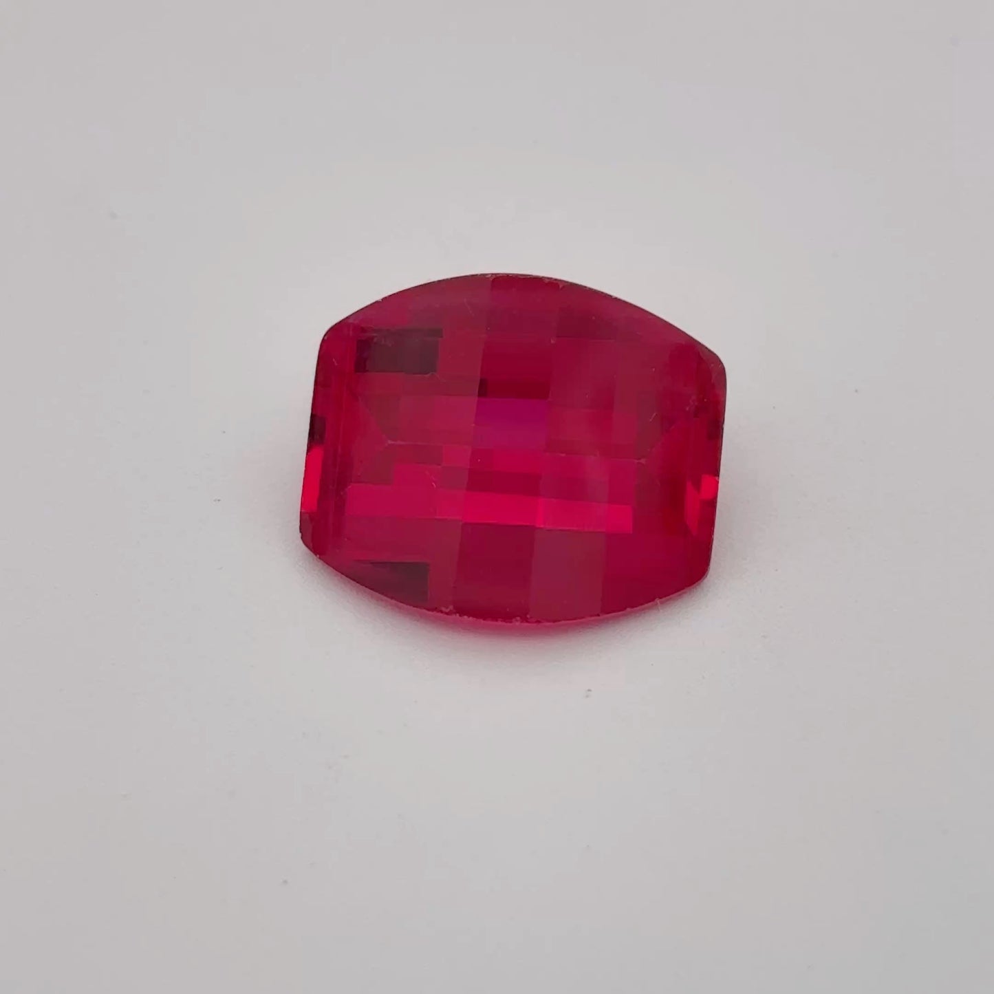 12x10mm Lab Created Ruby, Barrel cut, 5.59 carat