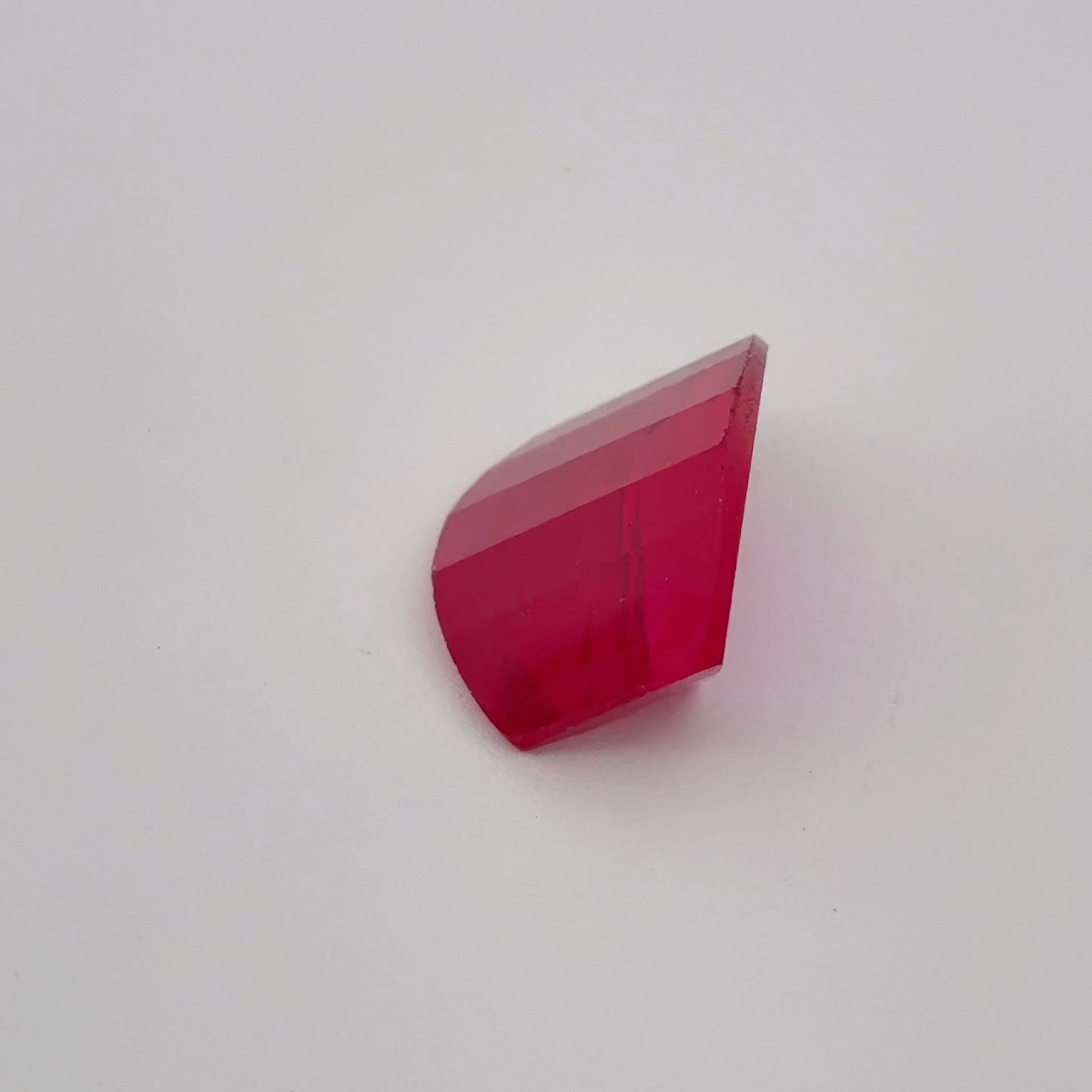 12x10mm Lab Created Ruby, Barrel cut, 5.59 carat