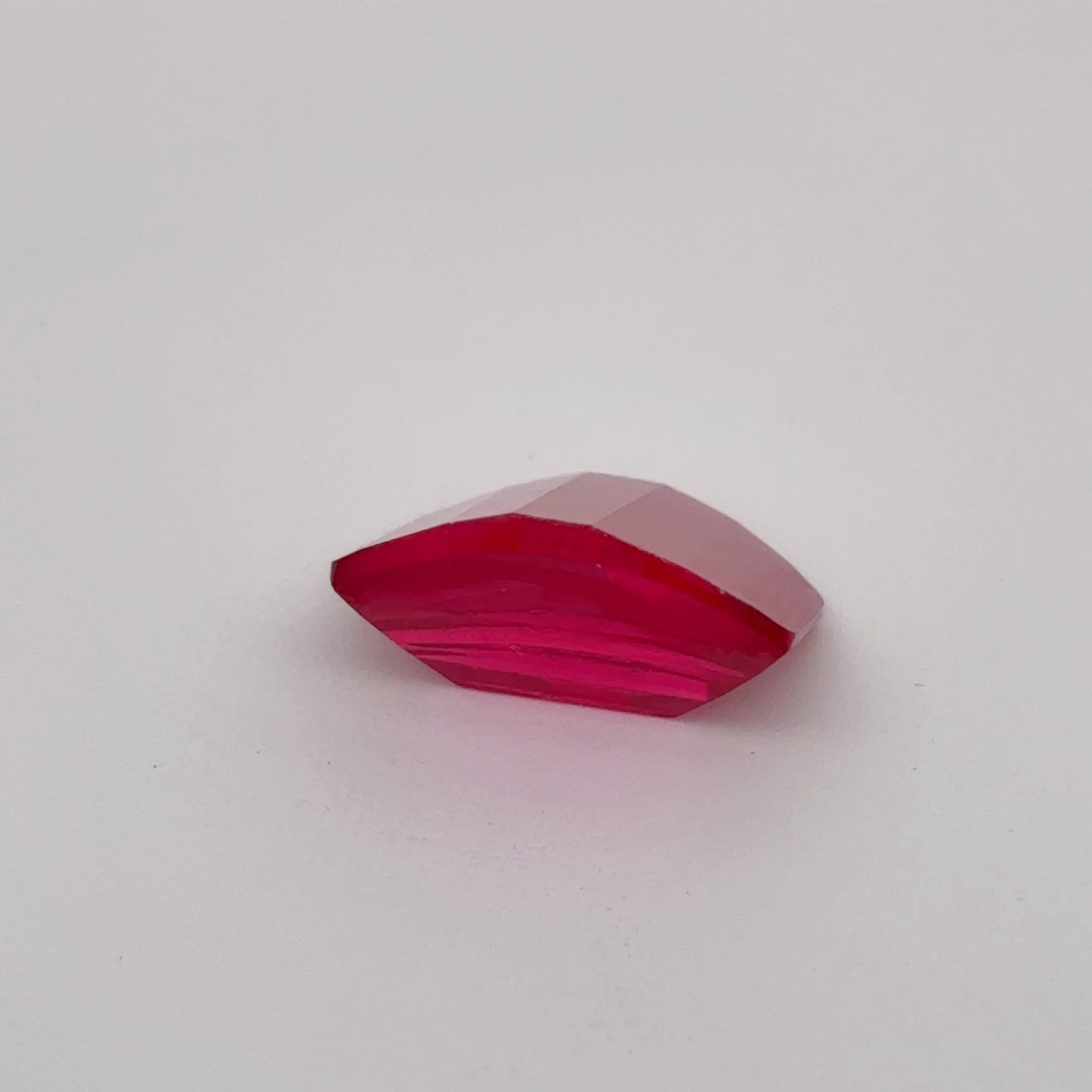 12x10mm Lab Created Ruby, Barrel cut, 5.59 carat