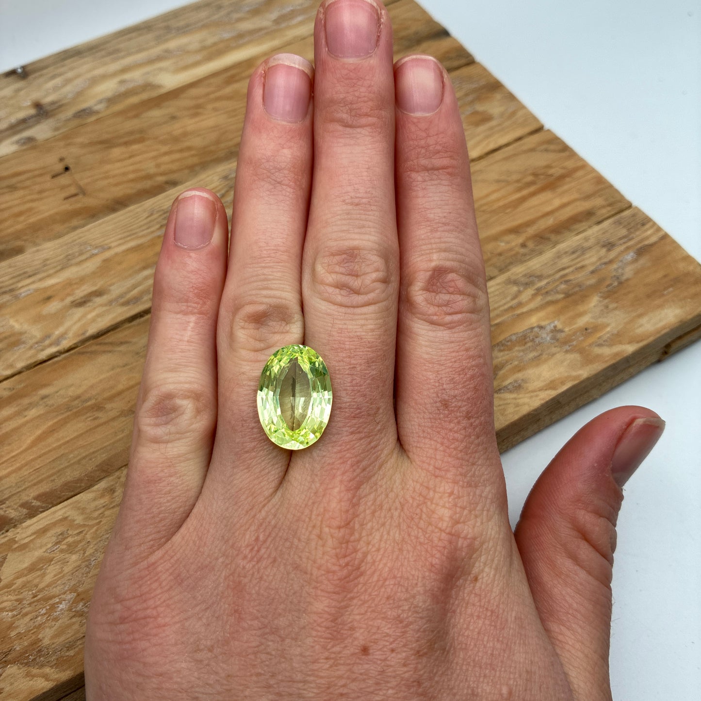 18x13mm Lab Created Green Spinel, 13.28 carat
