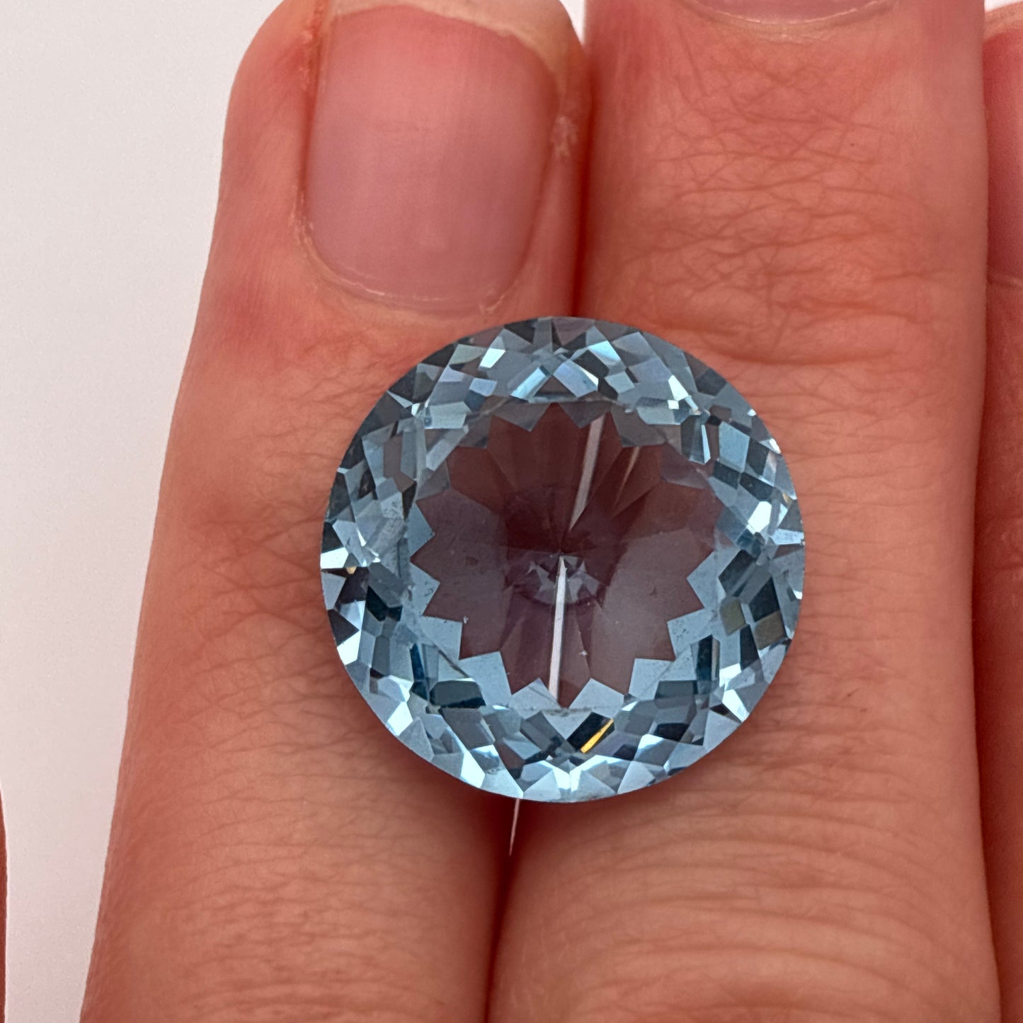 16.5mm Round Lab Created Spinel, Blue, 17 carats