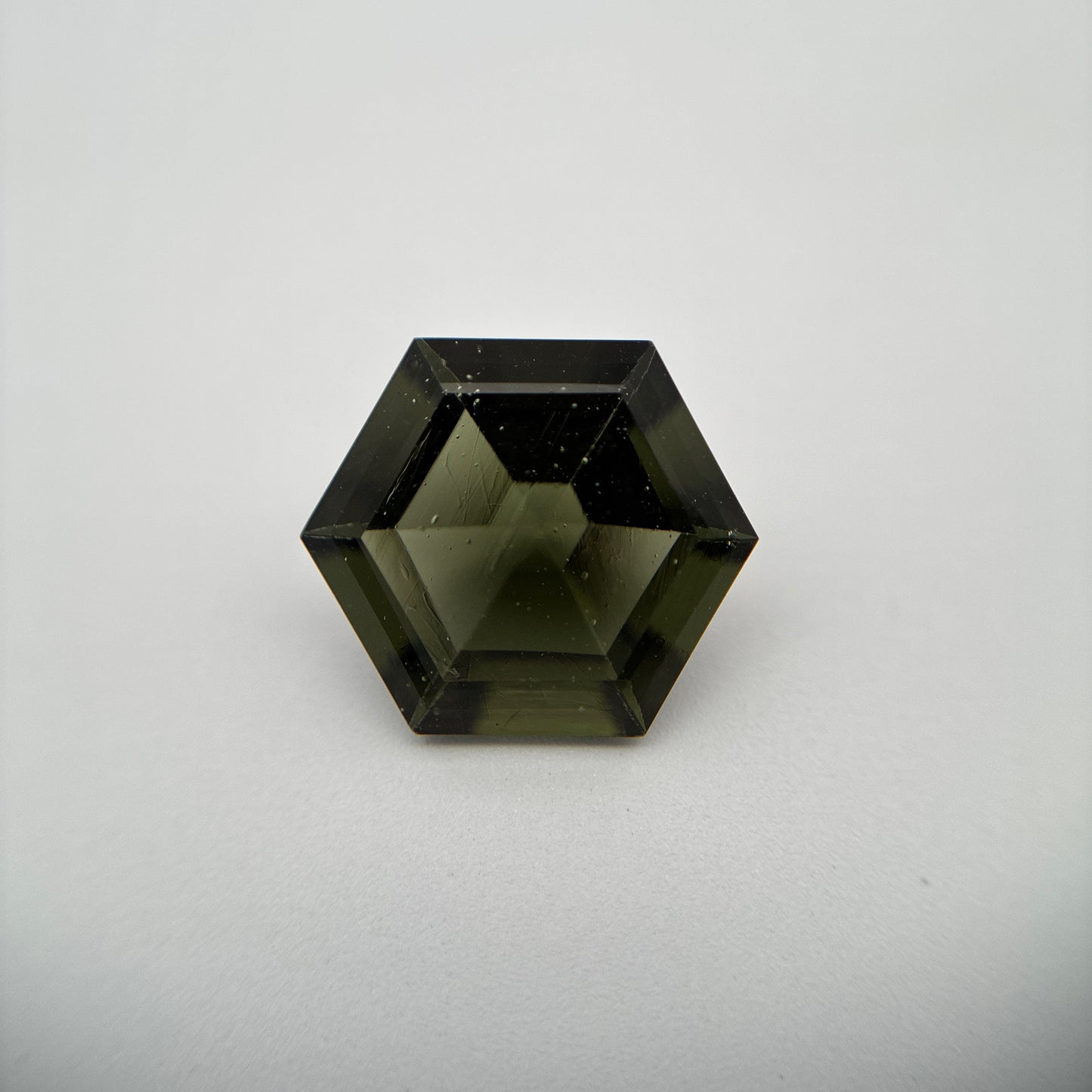 11mm Hexagon Moldavite, 3.79 carats