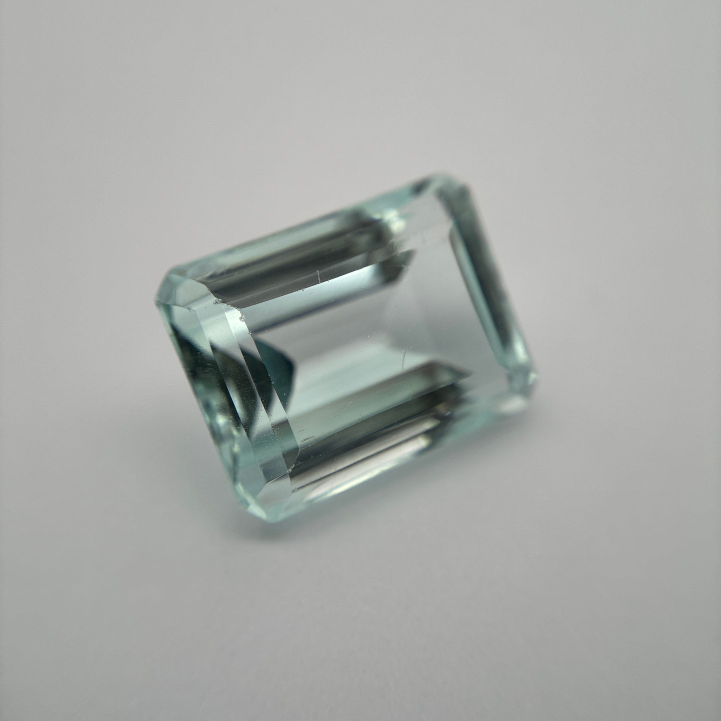 16x12mm Aquamarine,12.56 carat, Light Blue Emerald cut