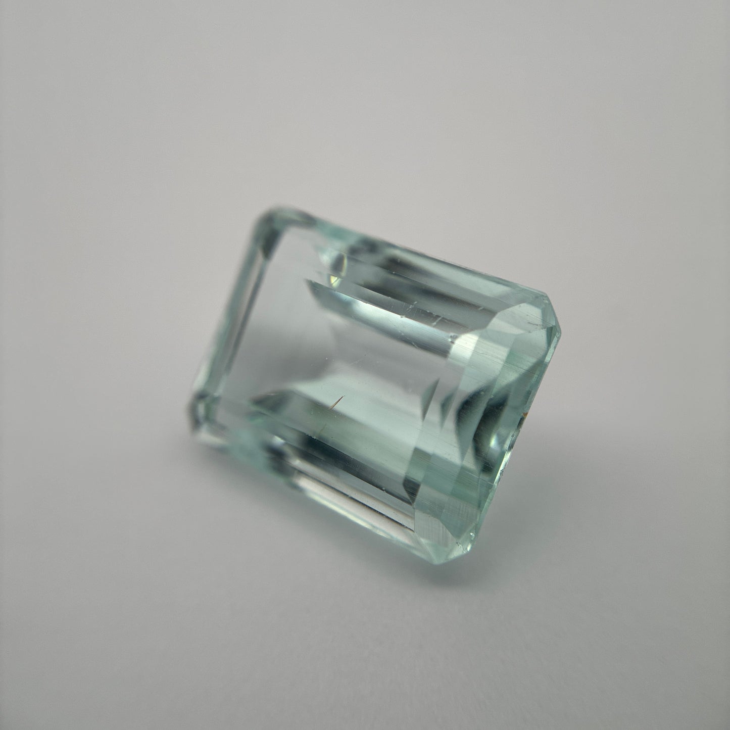 16x12mm Aquamarine,12.56 carat, Light Blue Emerald cut