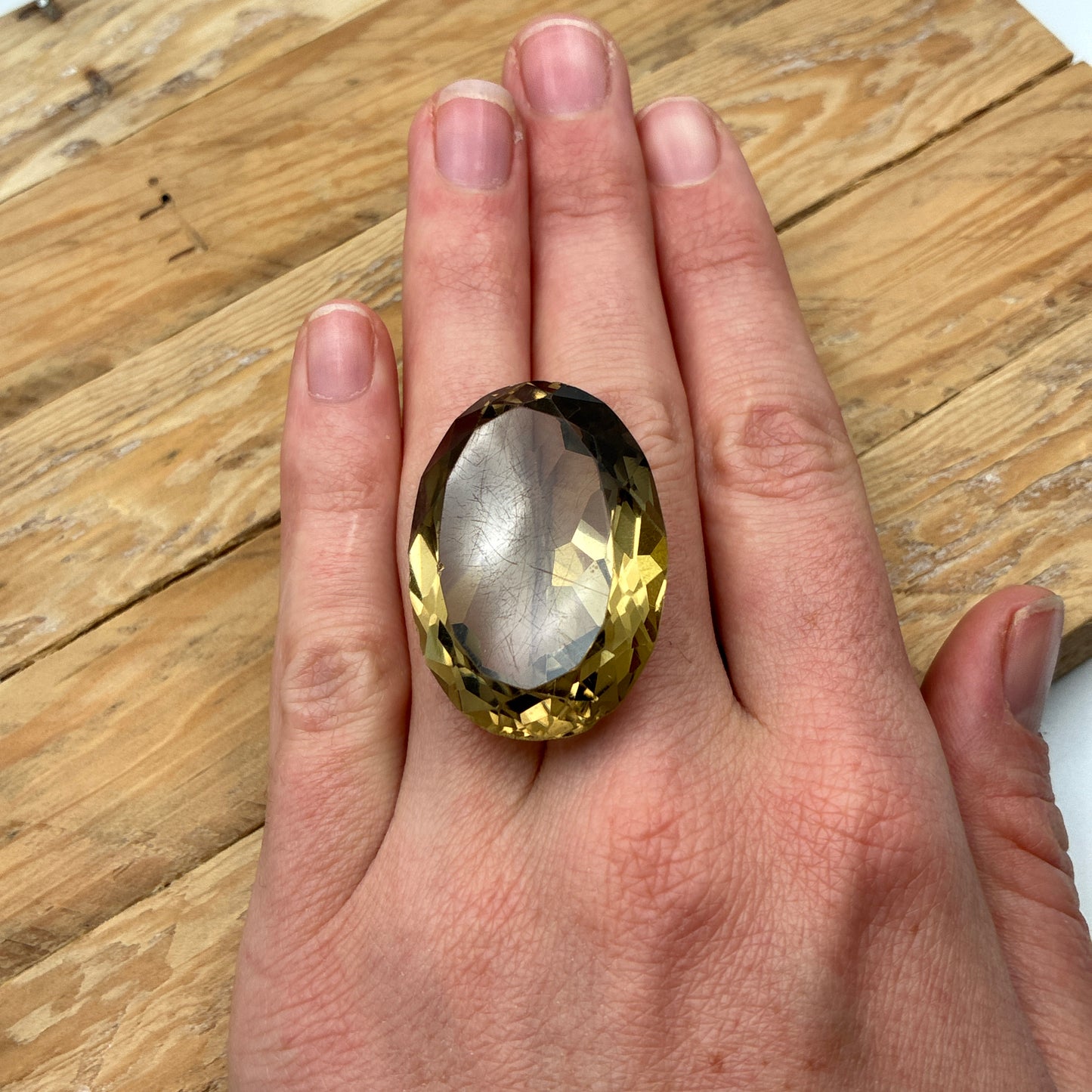 88 carat Rough Smokey Quartz, 36x26mm Scratched and Chipped Gem