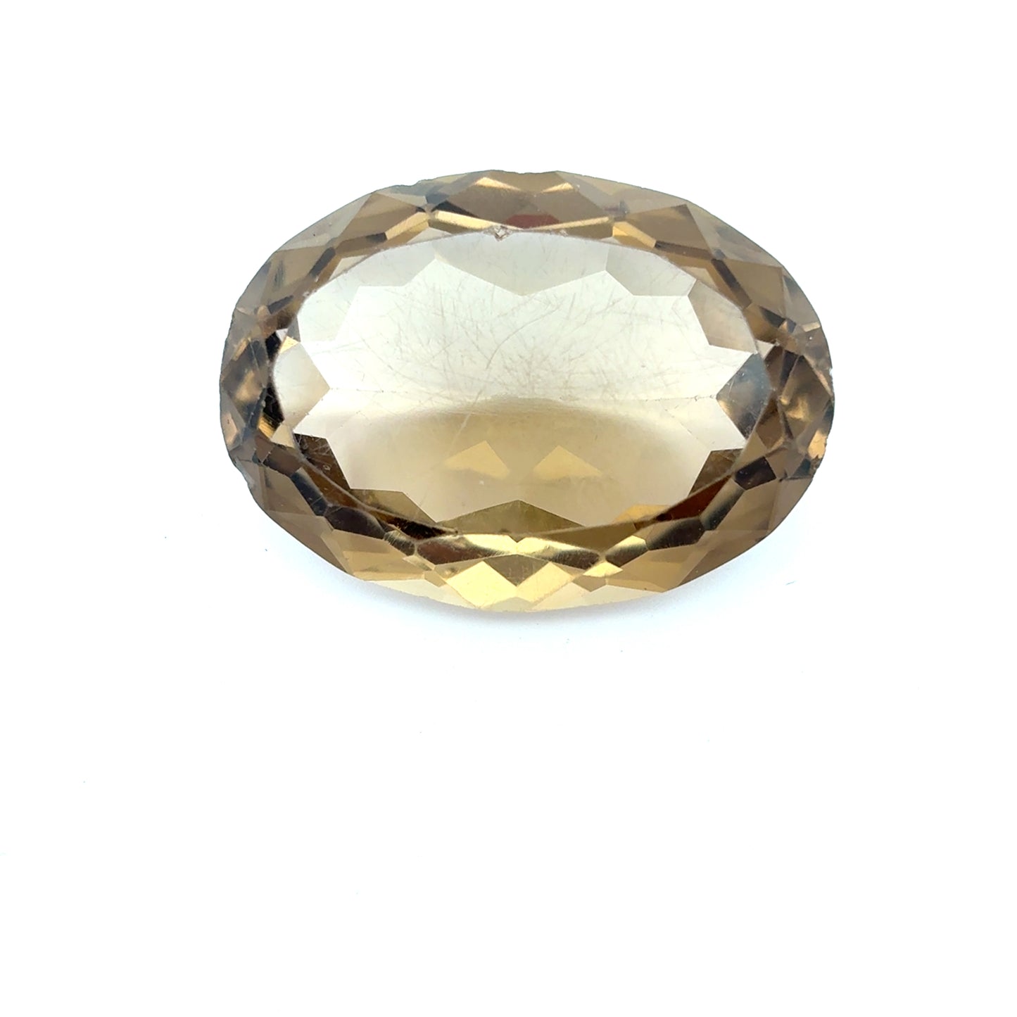 88 carat Rough Smokey Quartz, 36x26mm Scratched and Chipped Gem