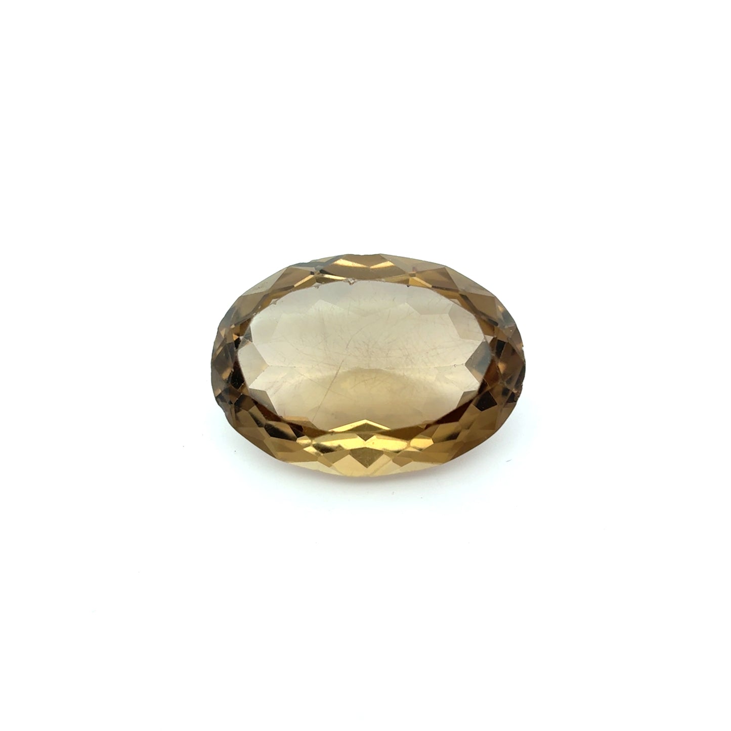 88 carat Rough Smokey Quartz, 36x26mm Scratched and Chipped Gem