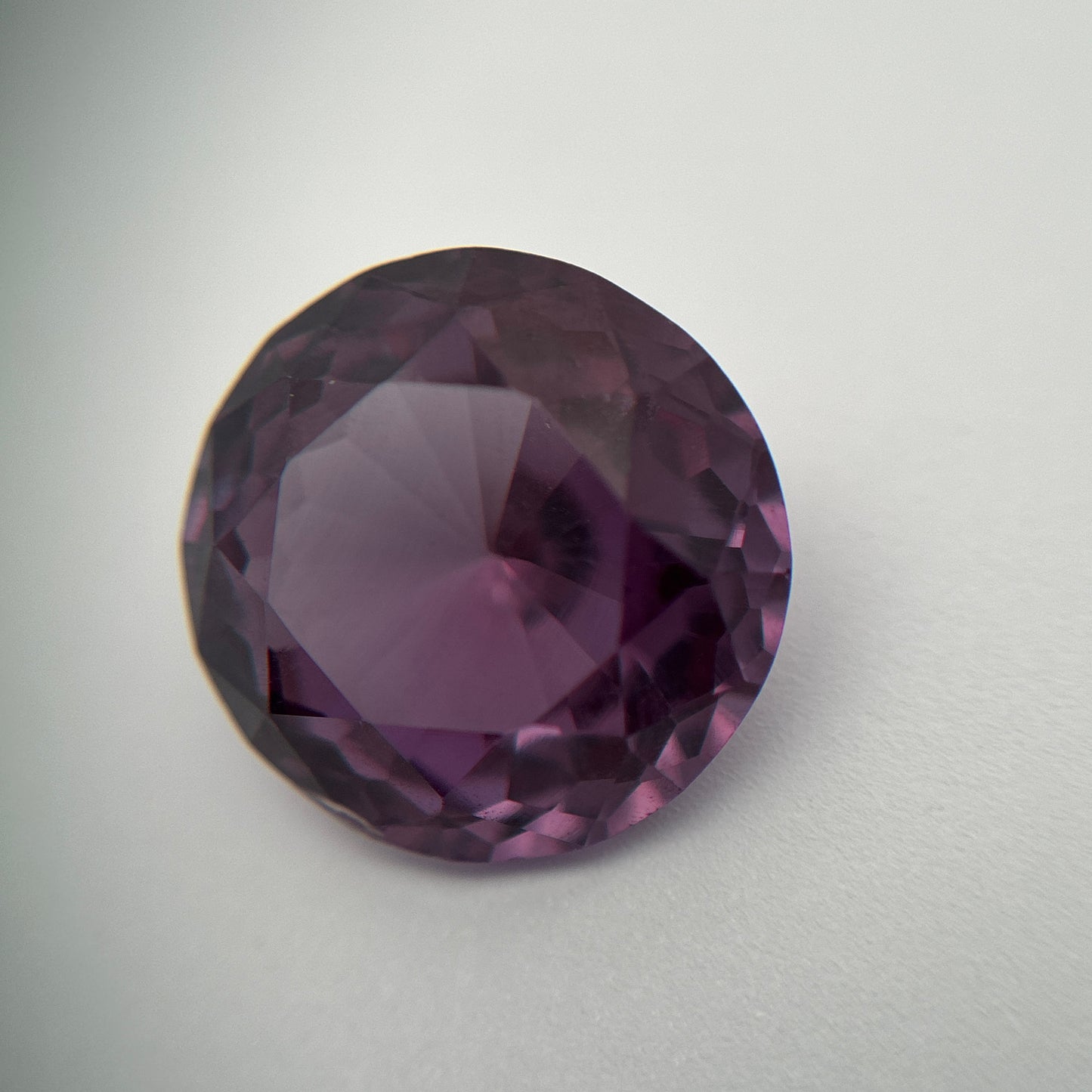 12mm Round Purple Lab Sapphire, 8.19 carat Color-Change