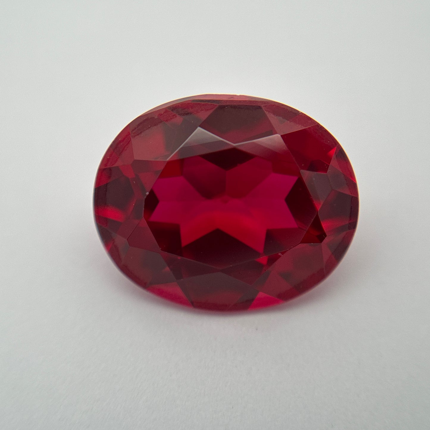 12x10mm Lab Created Ruby, Loose Gemstone