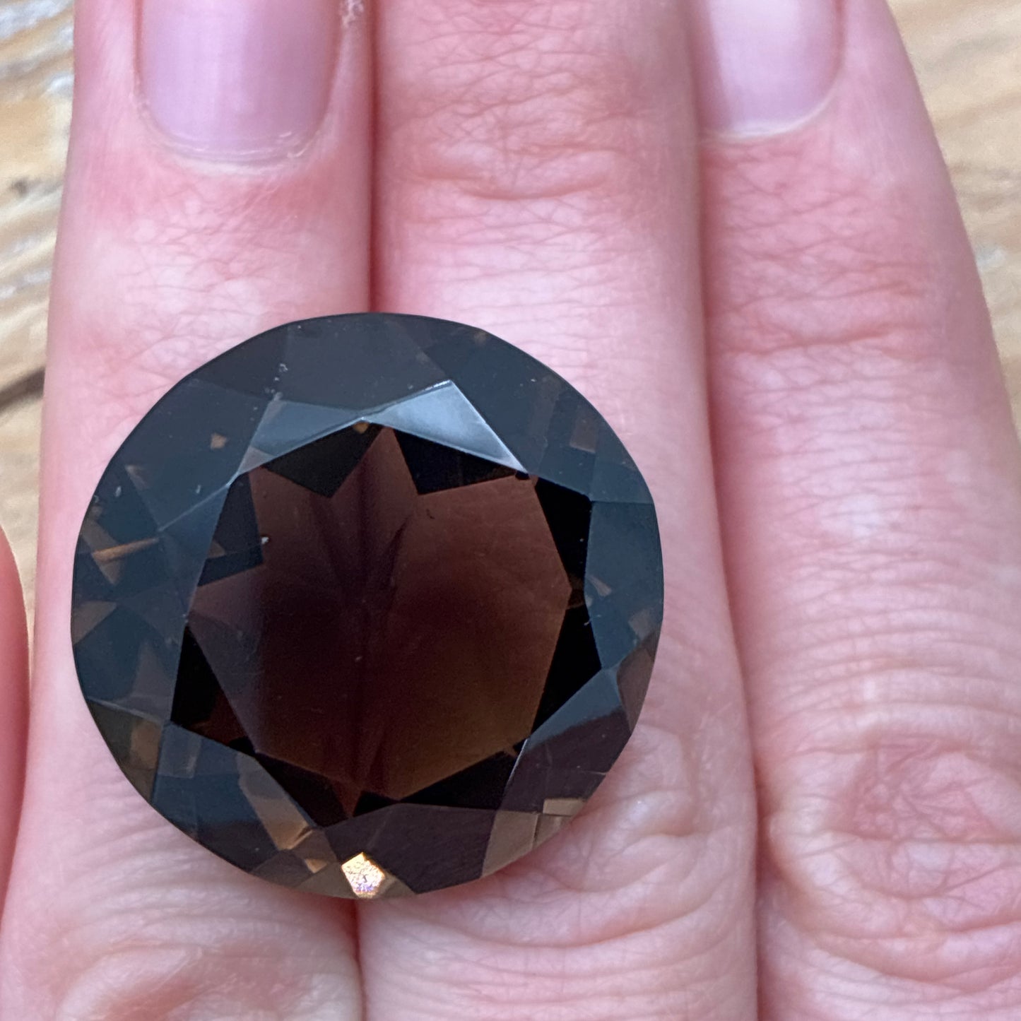 24mm Round Smoky Quartz, 42 carats