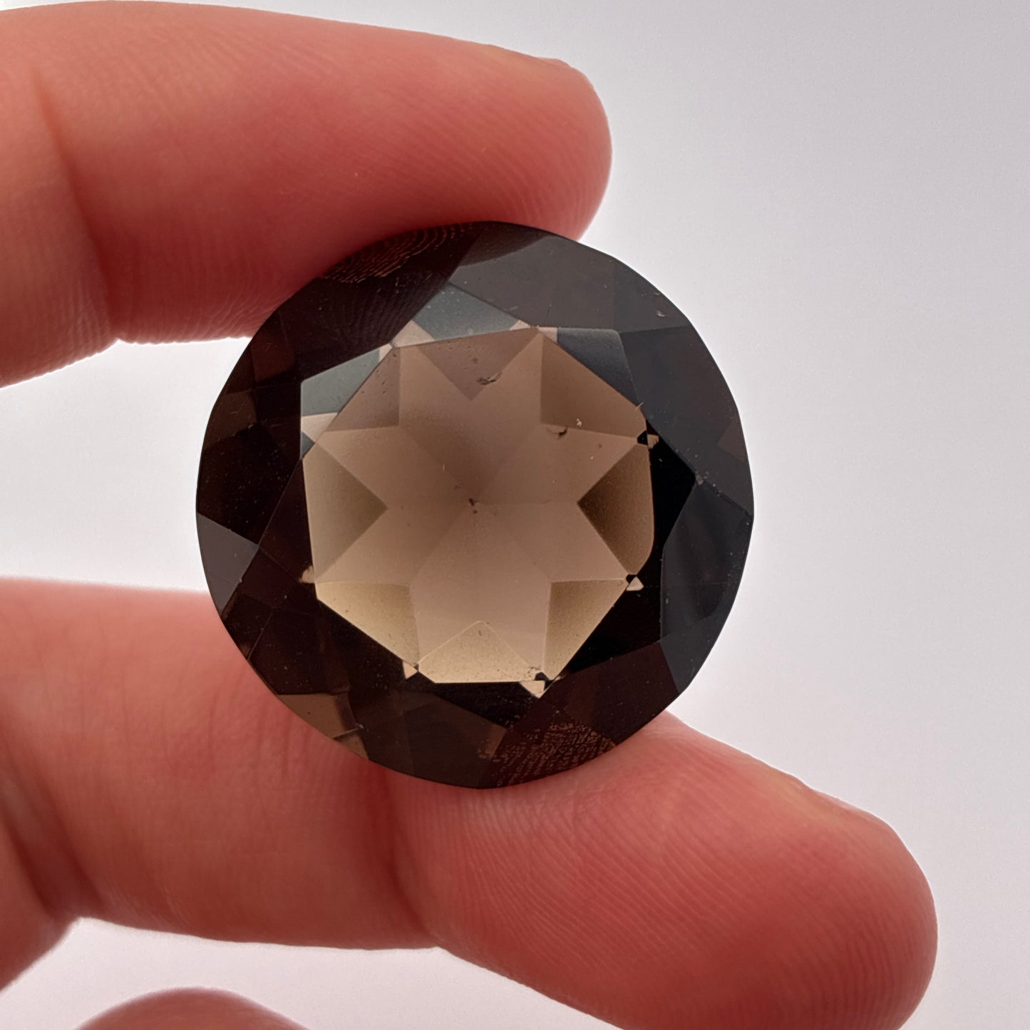 24mm Round Smoky Quartz, 42 carats