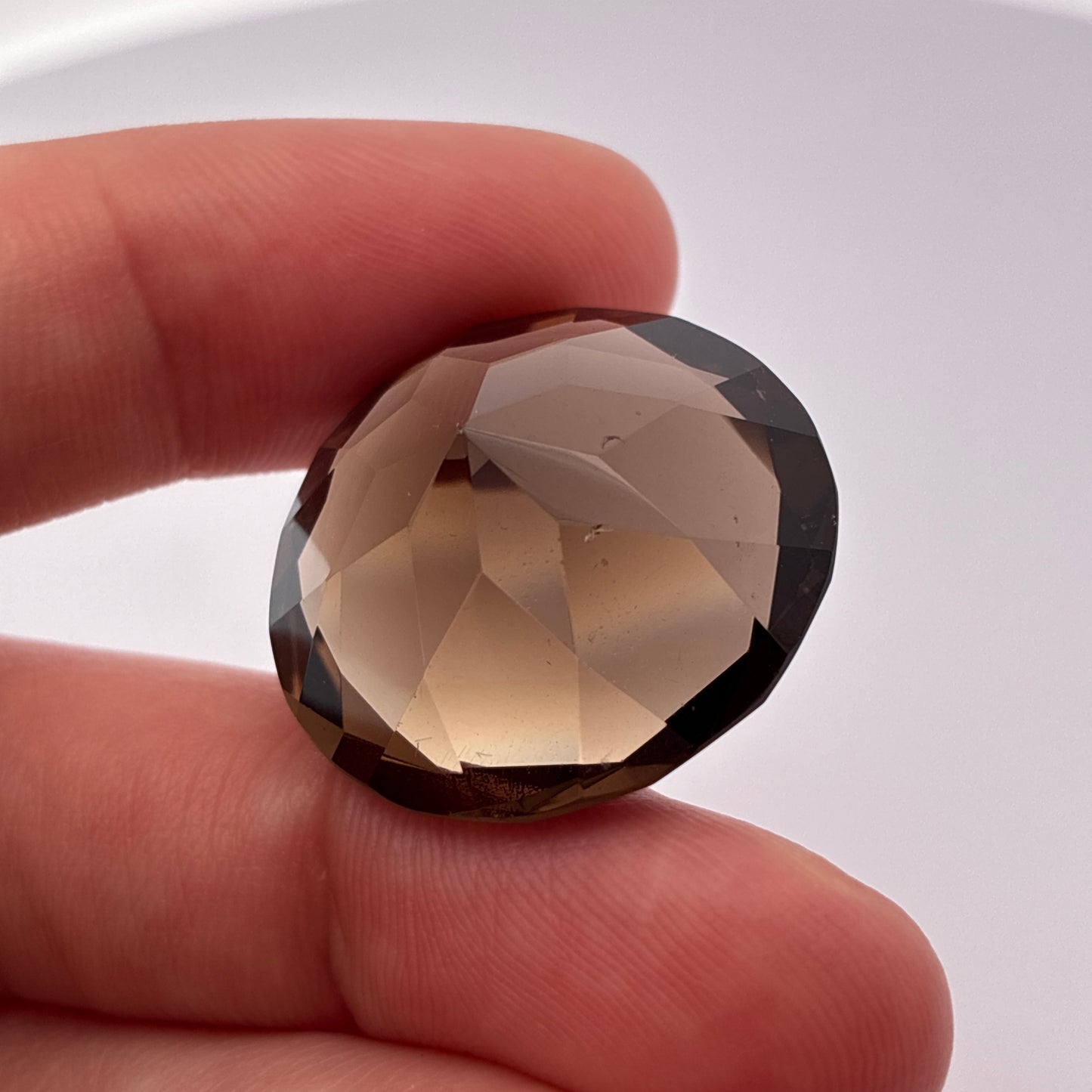 24mm Round Smoky Quartz, 42 carats