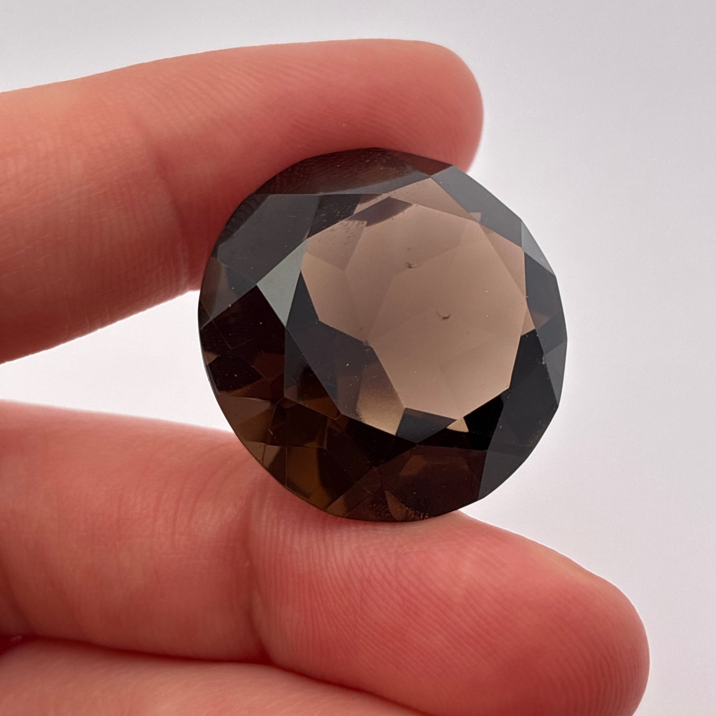 24mm Round Smoky Quartz, 42 carats