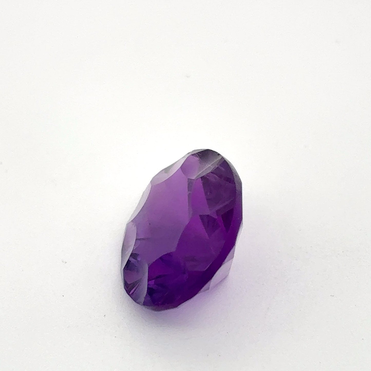 12x10mm Concave Oval Cut Amethyst, 3.94 carat