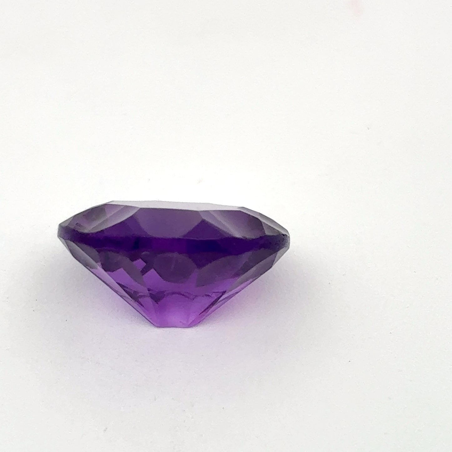 12x10mm Concave Oval Cut Amethyst, 3.94 carat