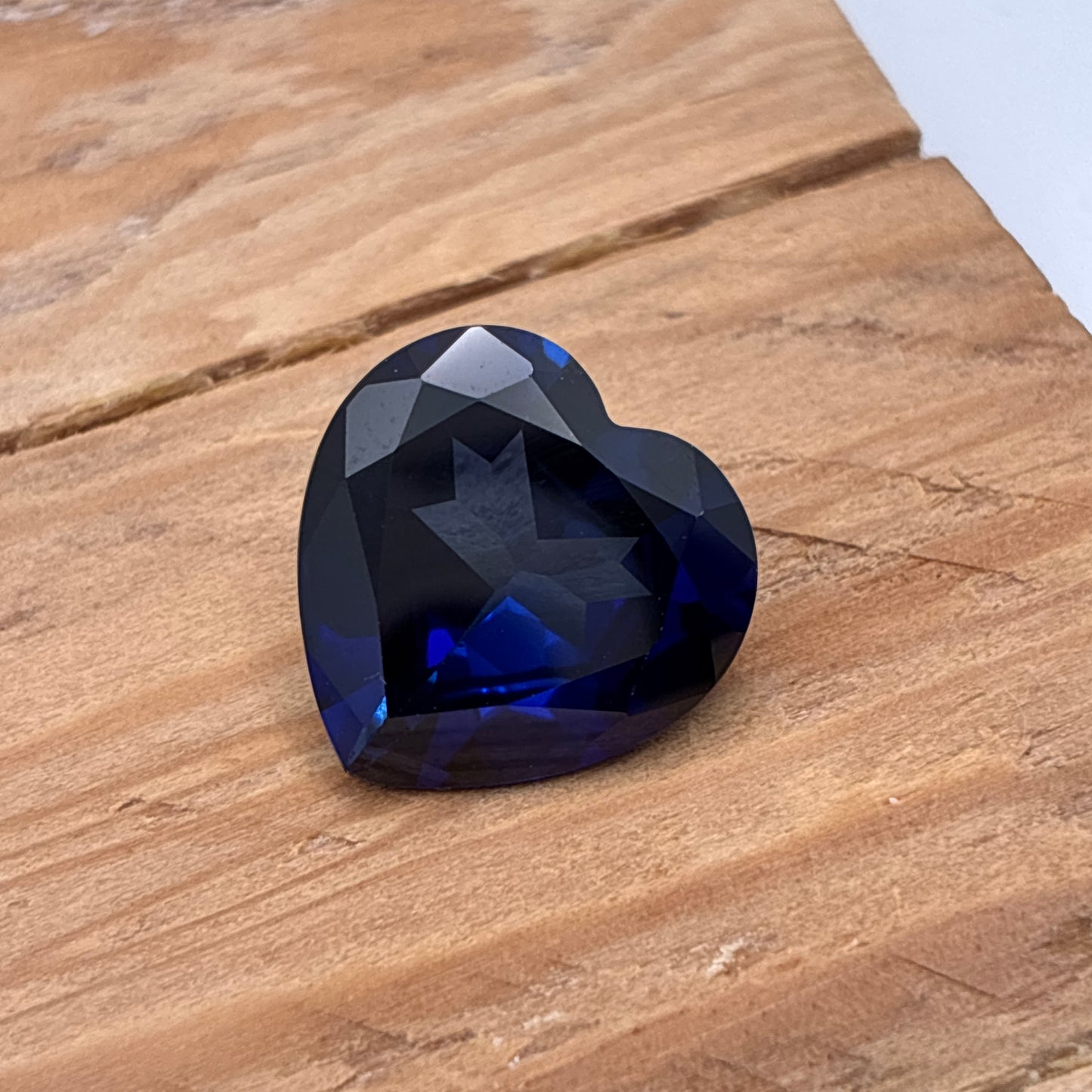 14mm Blue Lab Sapphire, Heart cut, 9.30 carats