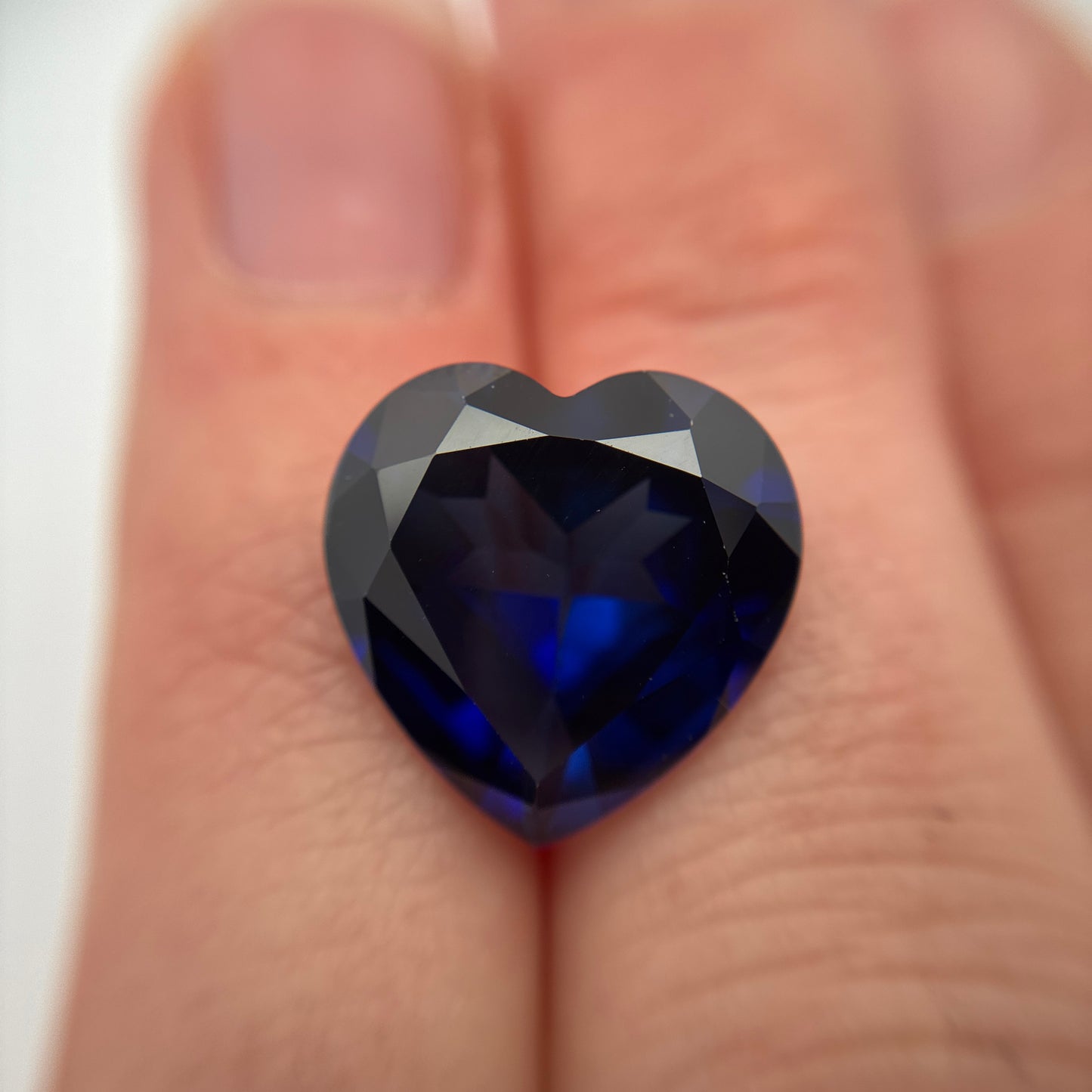 14mm Blue Lab Sapphire, Heart cut, 9.30 carats