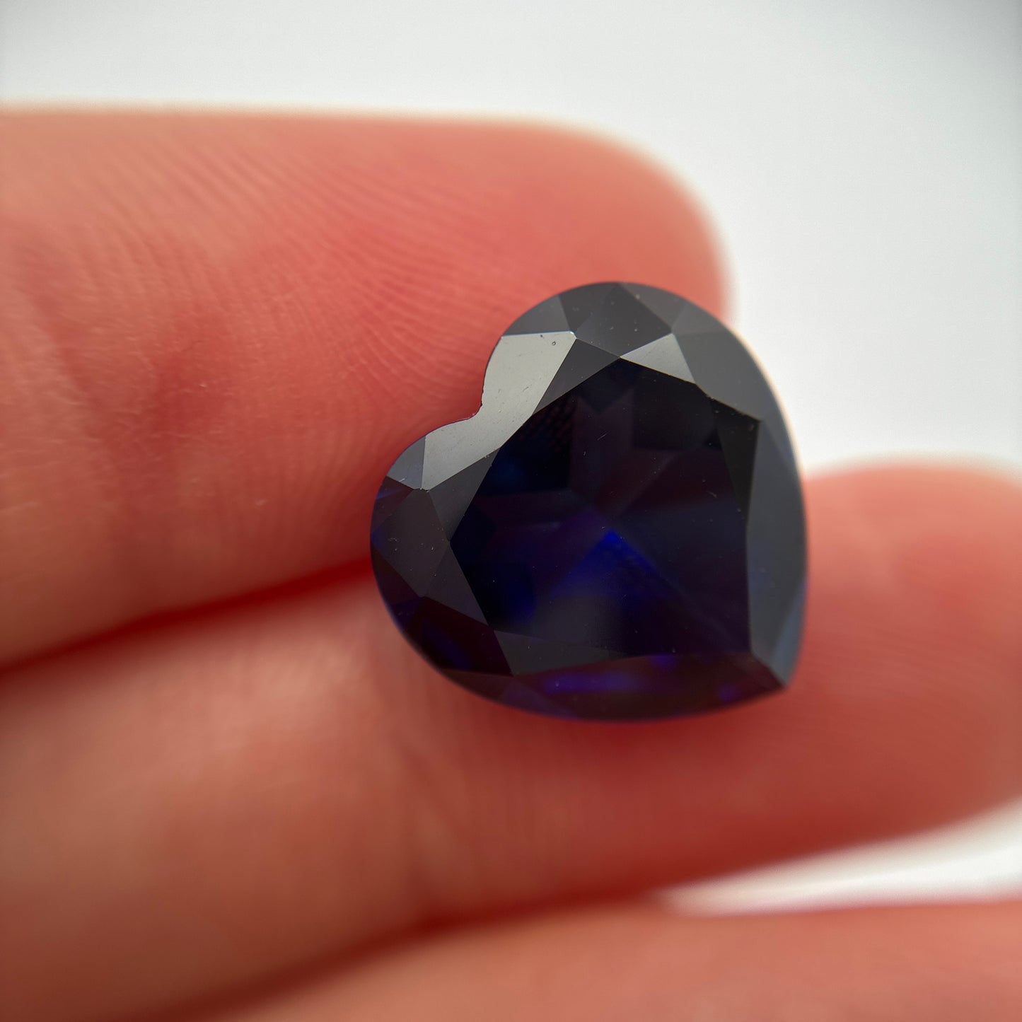 14mm Blue Lab Sapphire, Heart cut, 9.30 carats