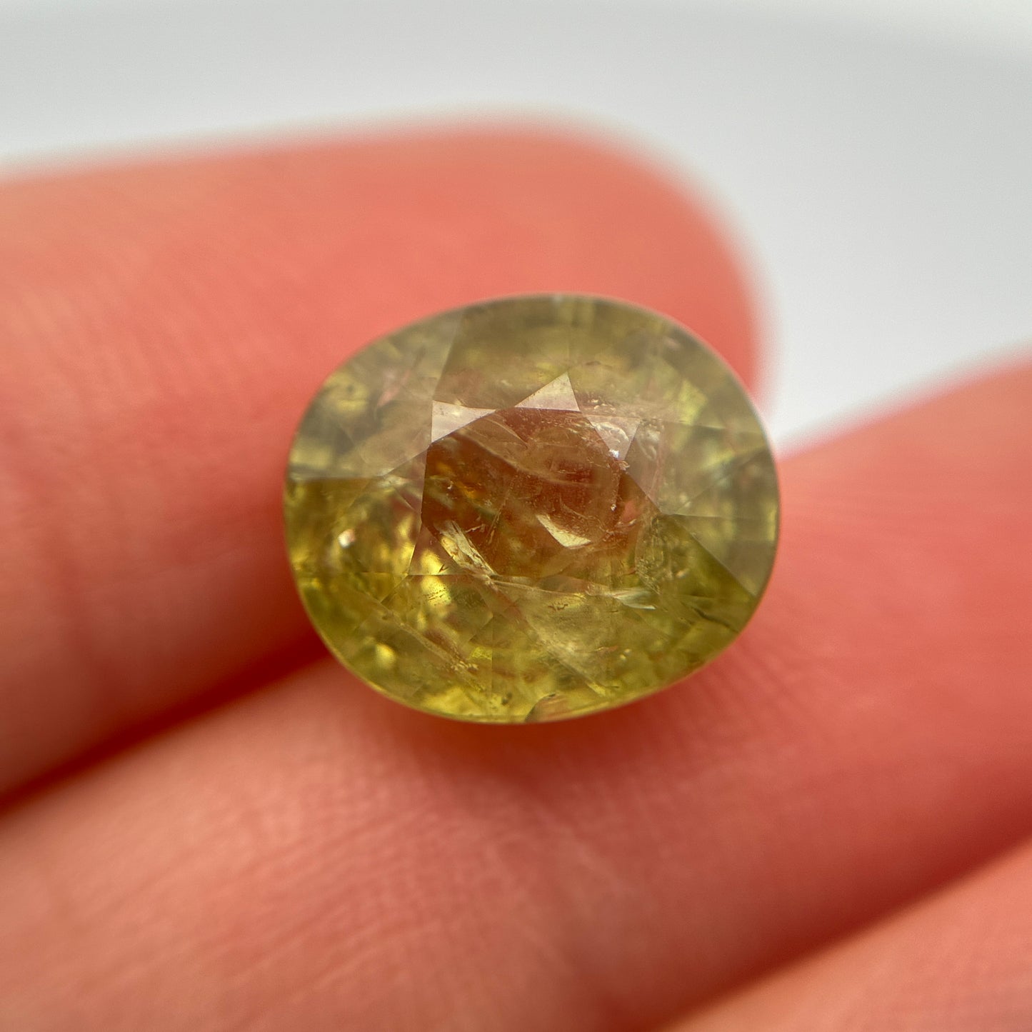 6.81 carat Green Grossular Garnet, 12x10.3mm