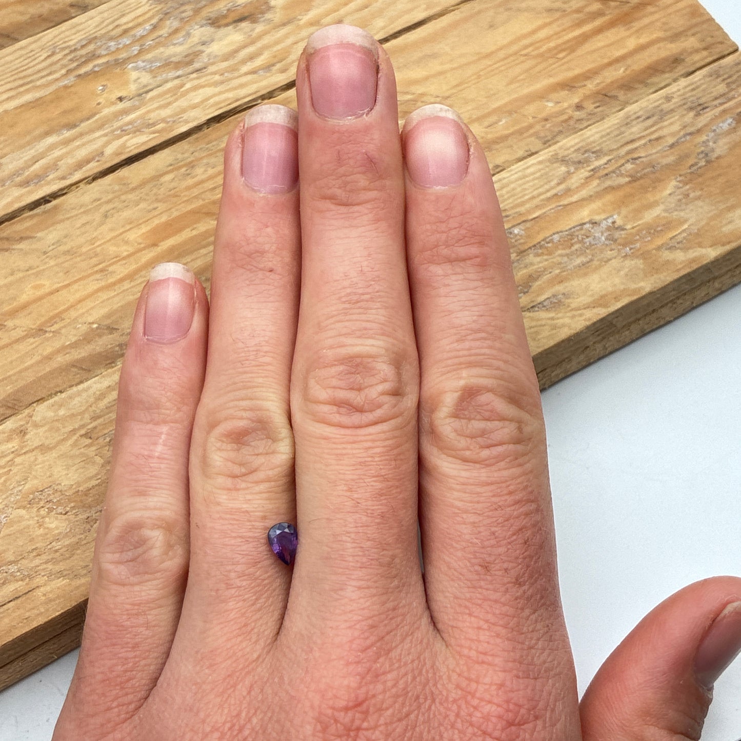 4x6mm Pear Purple Sapphire, 0.46 carat Natural Gem