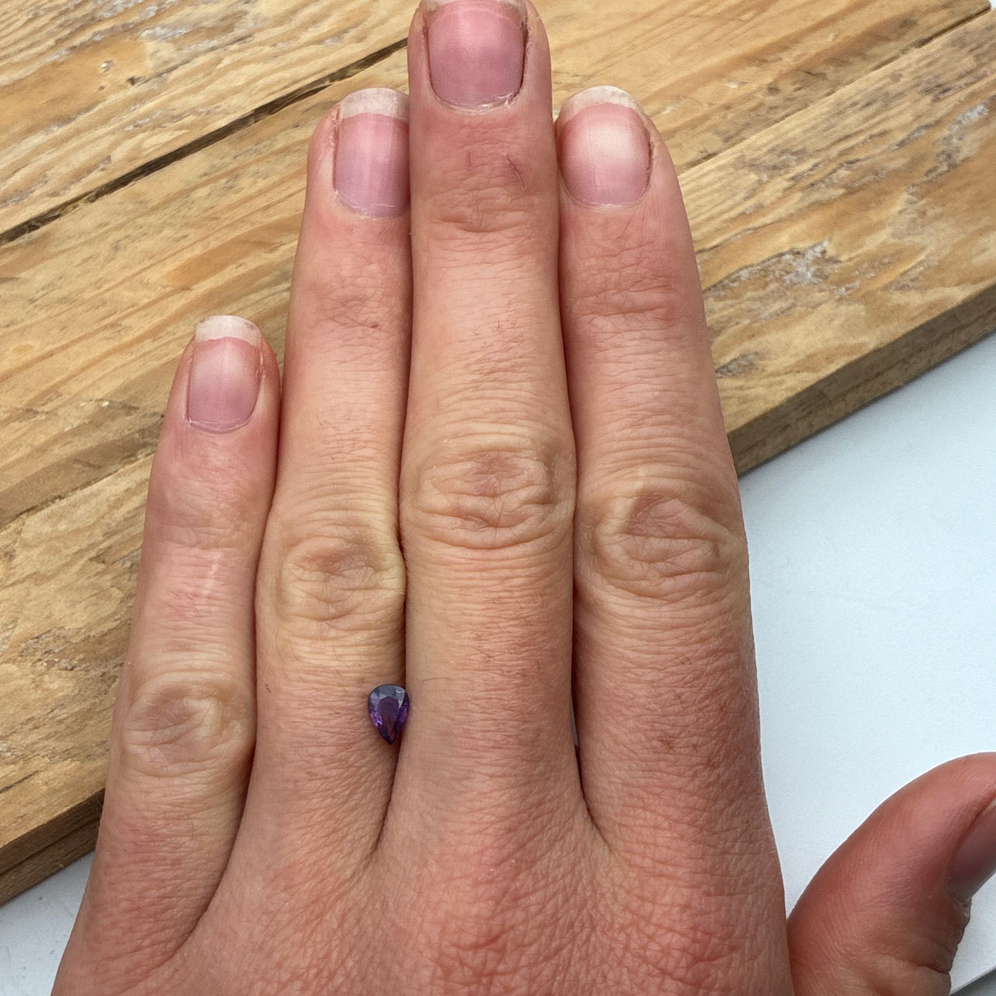 4x6mm Pear Purple Sapphire, 0.46 carat Natural Gem