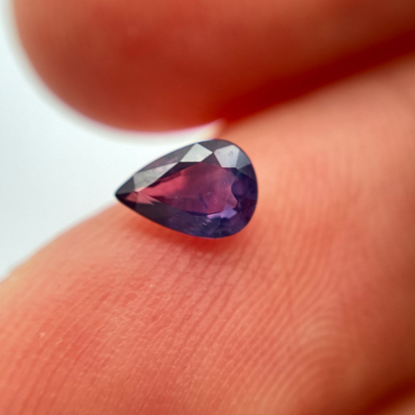 4x6mm Pear Purple Sapphire, 0.46 carat Natural Gem
