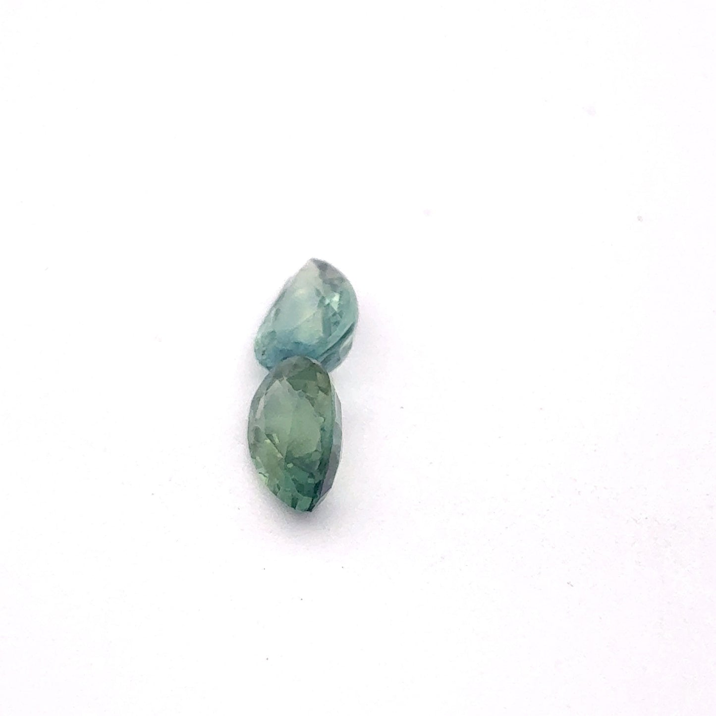 Pair of 6x4mm Teal Green Sapphires, 0.50 Ct ea.