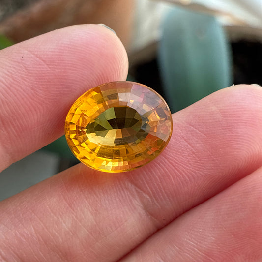 10.63 carat Orange Citrine 15.8x13.2mm