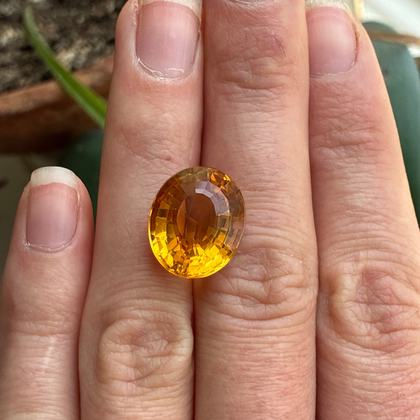 10.63 carat Orange Citrine 15.8x13.2mm