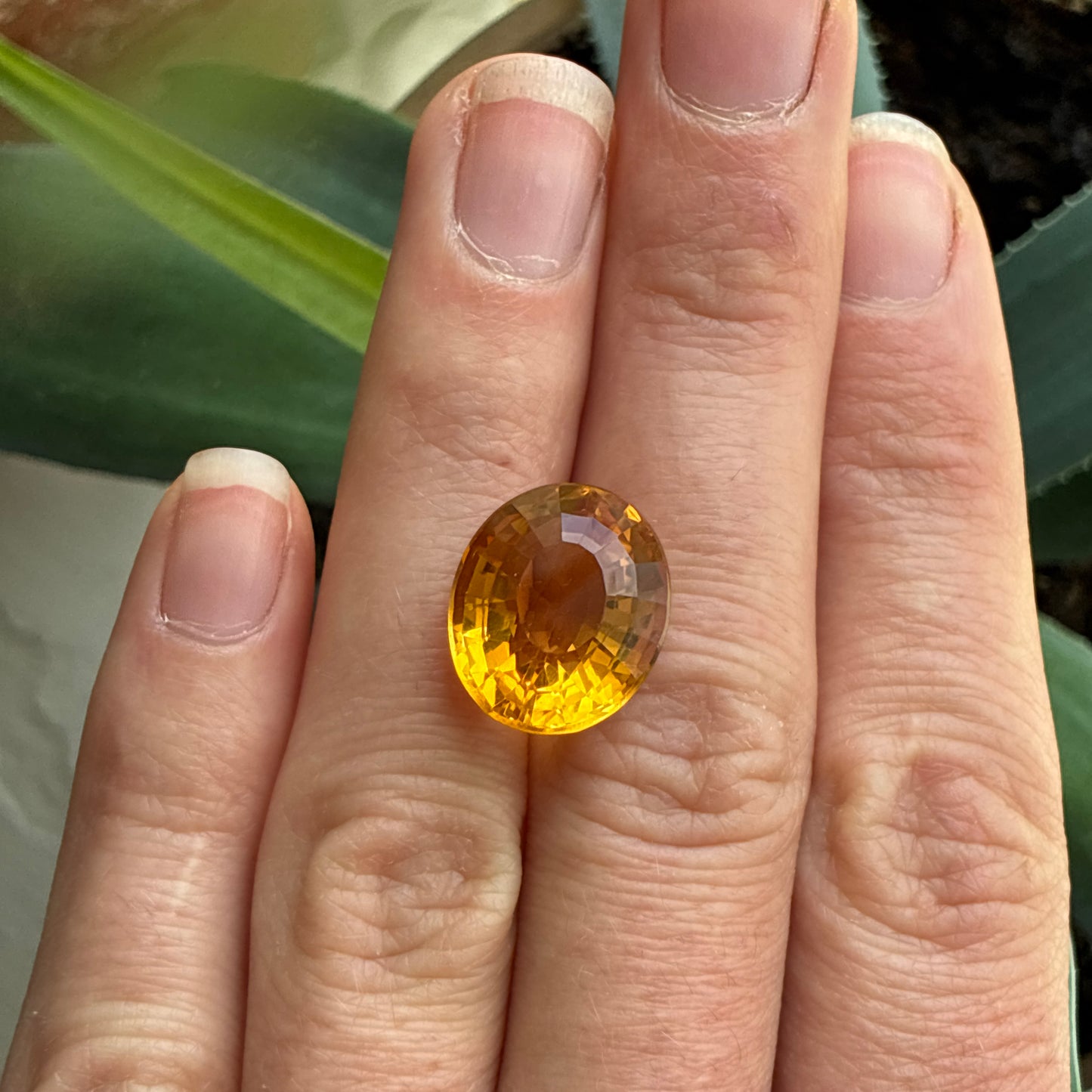 10.63 carat Orange Citrine 15.8x13.2mm