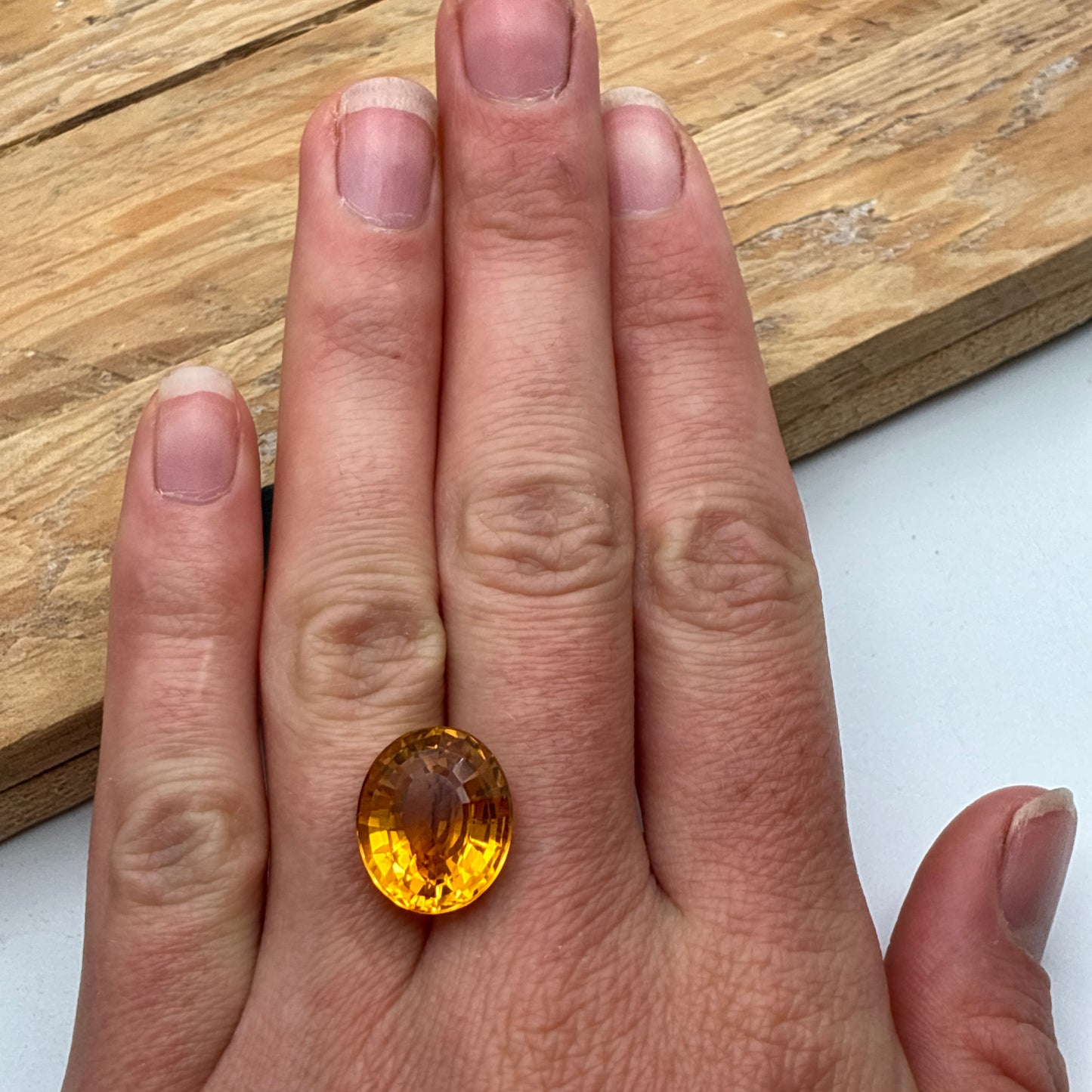 10.63 carat Orange Citrine 15.8x13.2mm