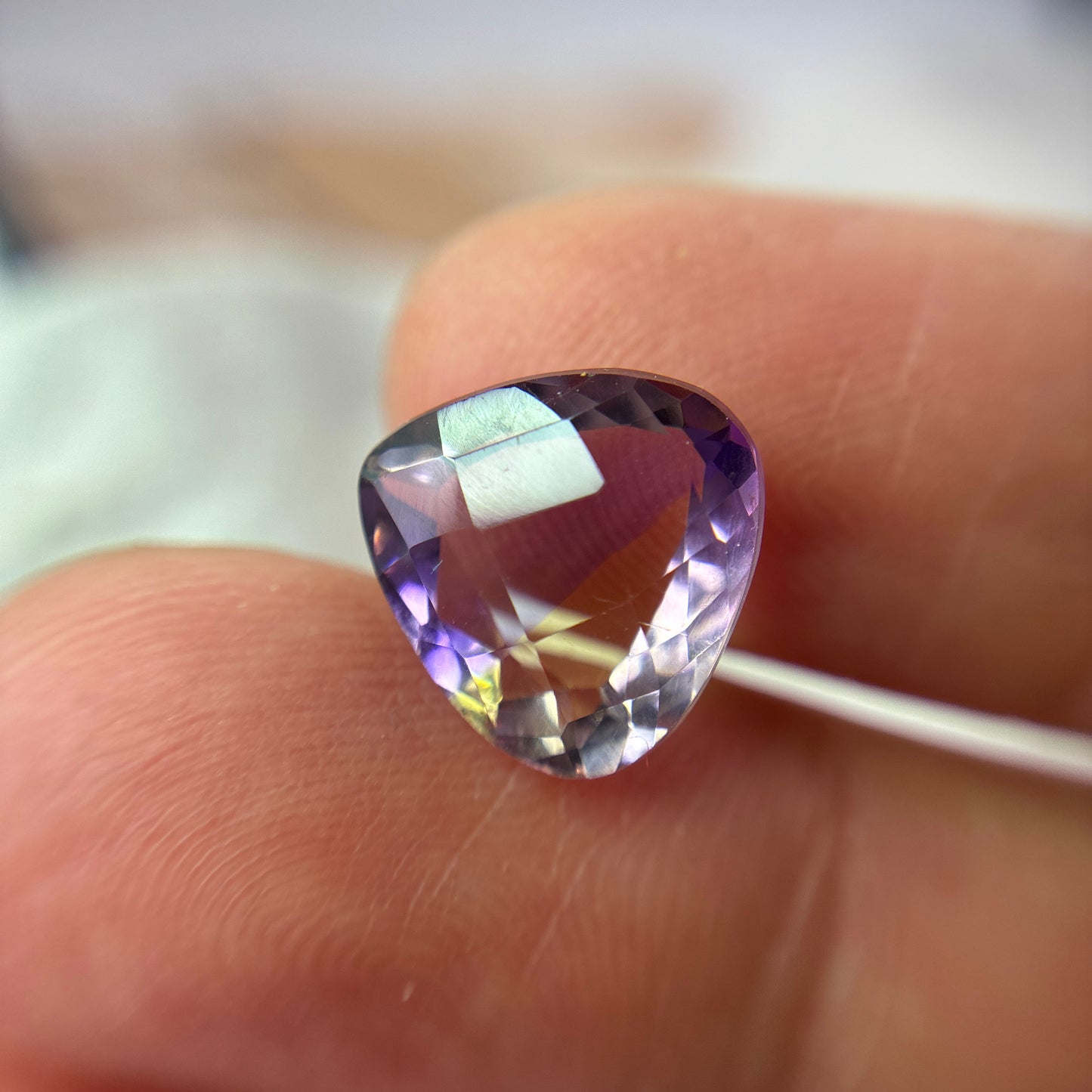 12mm Pear-Cut Purple Ametrine, 4.31 carat Loose Gemstone