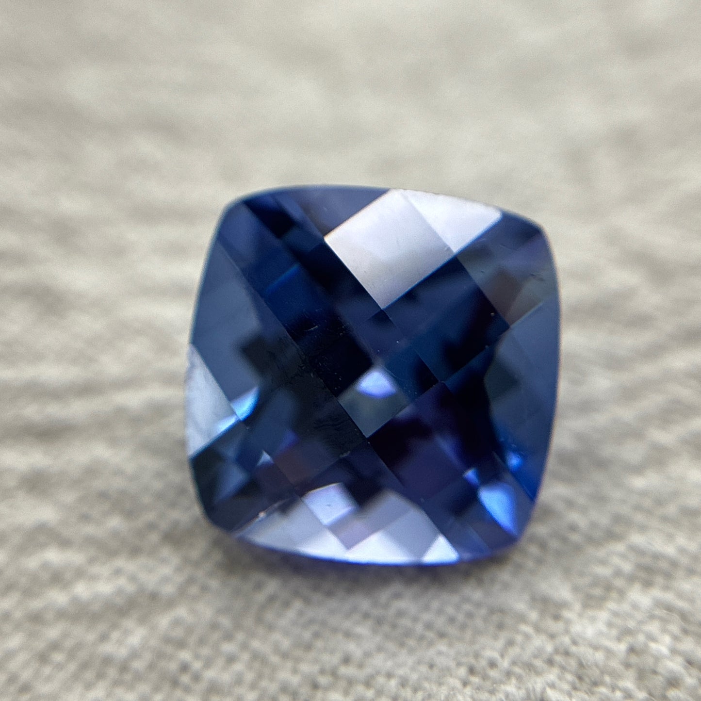 9mm Cushion Blue Lab Sapphire, 4.48 carat