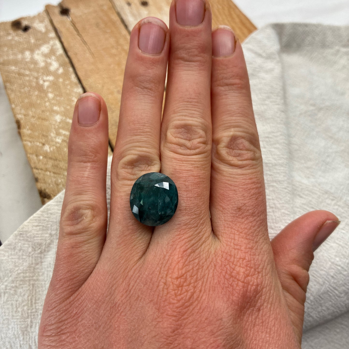 14.88 carat Blue-Green Grandidierite