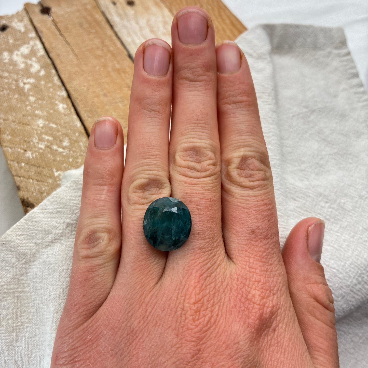 14.88 carat Blue-Green Grandidierite