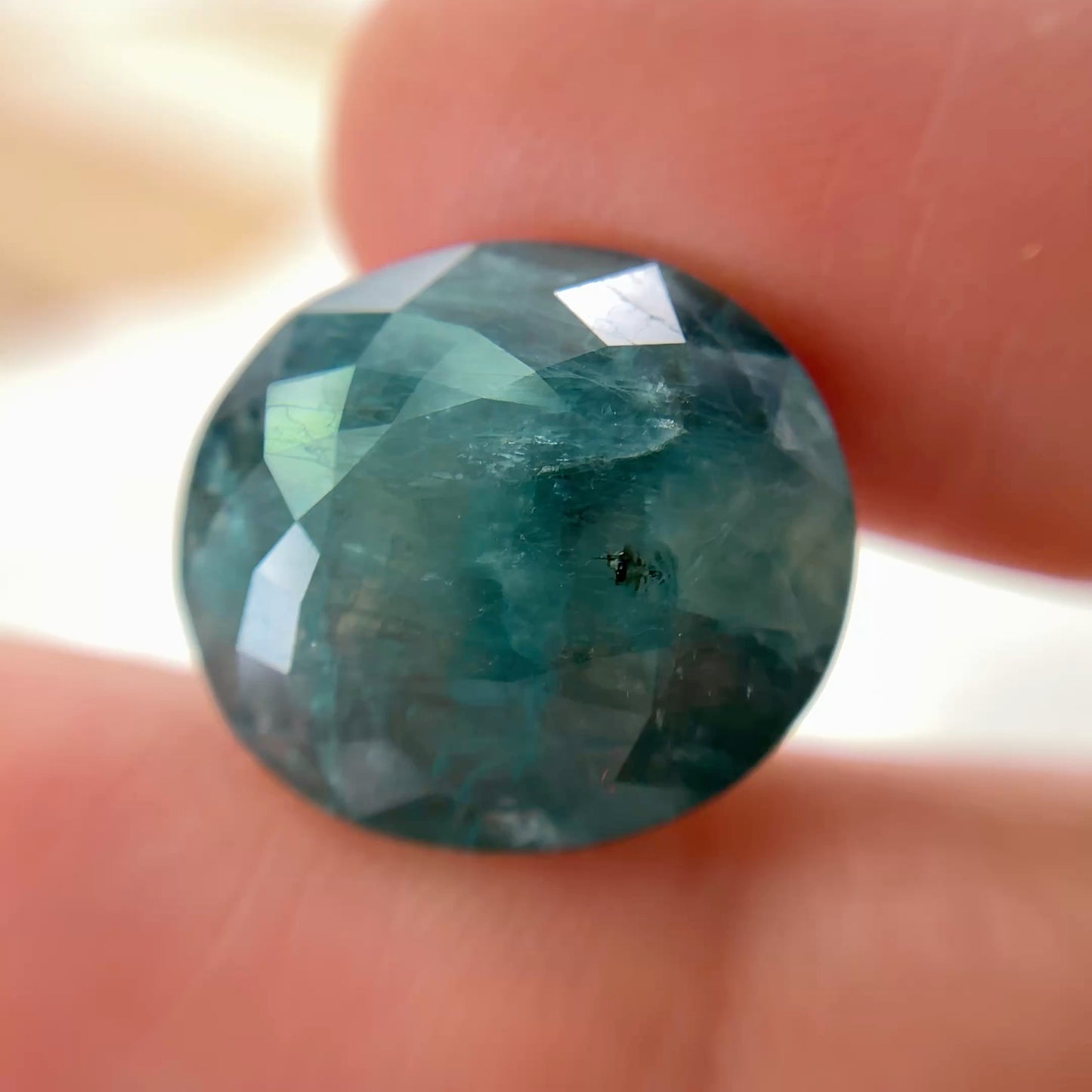 14.88 carat Blue-Green Grandidierite
