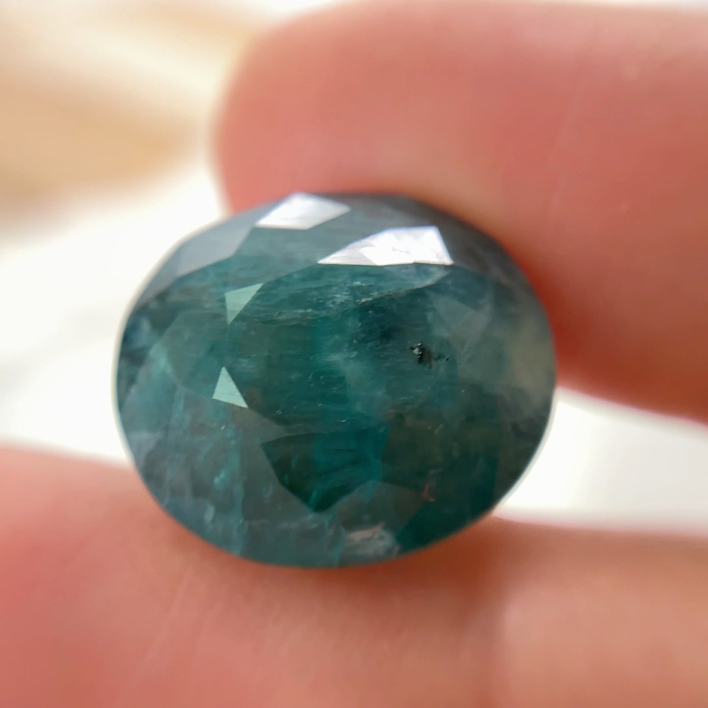 14.88 carat Blue-Green Grandidierite