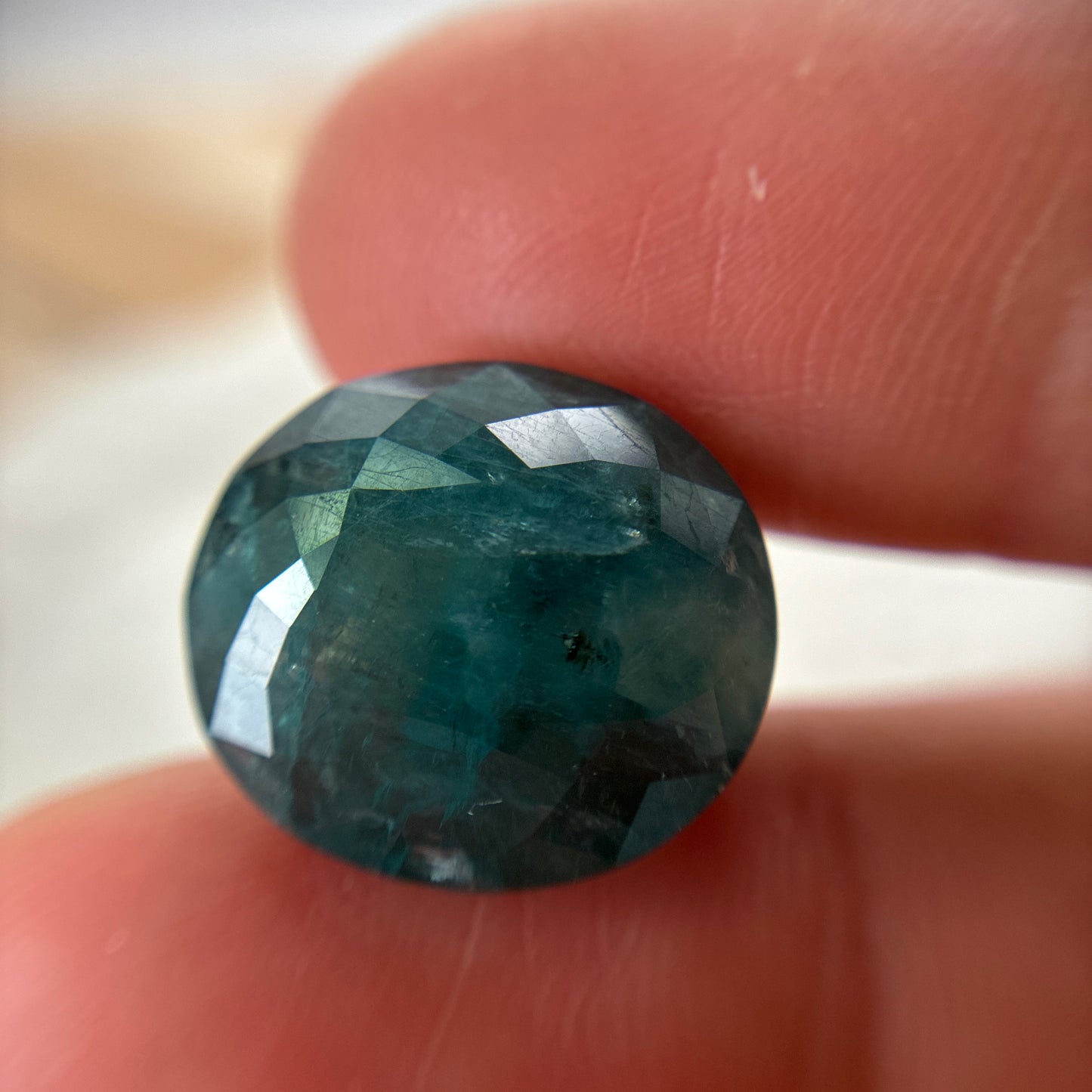 14.88 carat Blue-Green Grandidierite