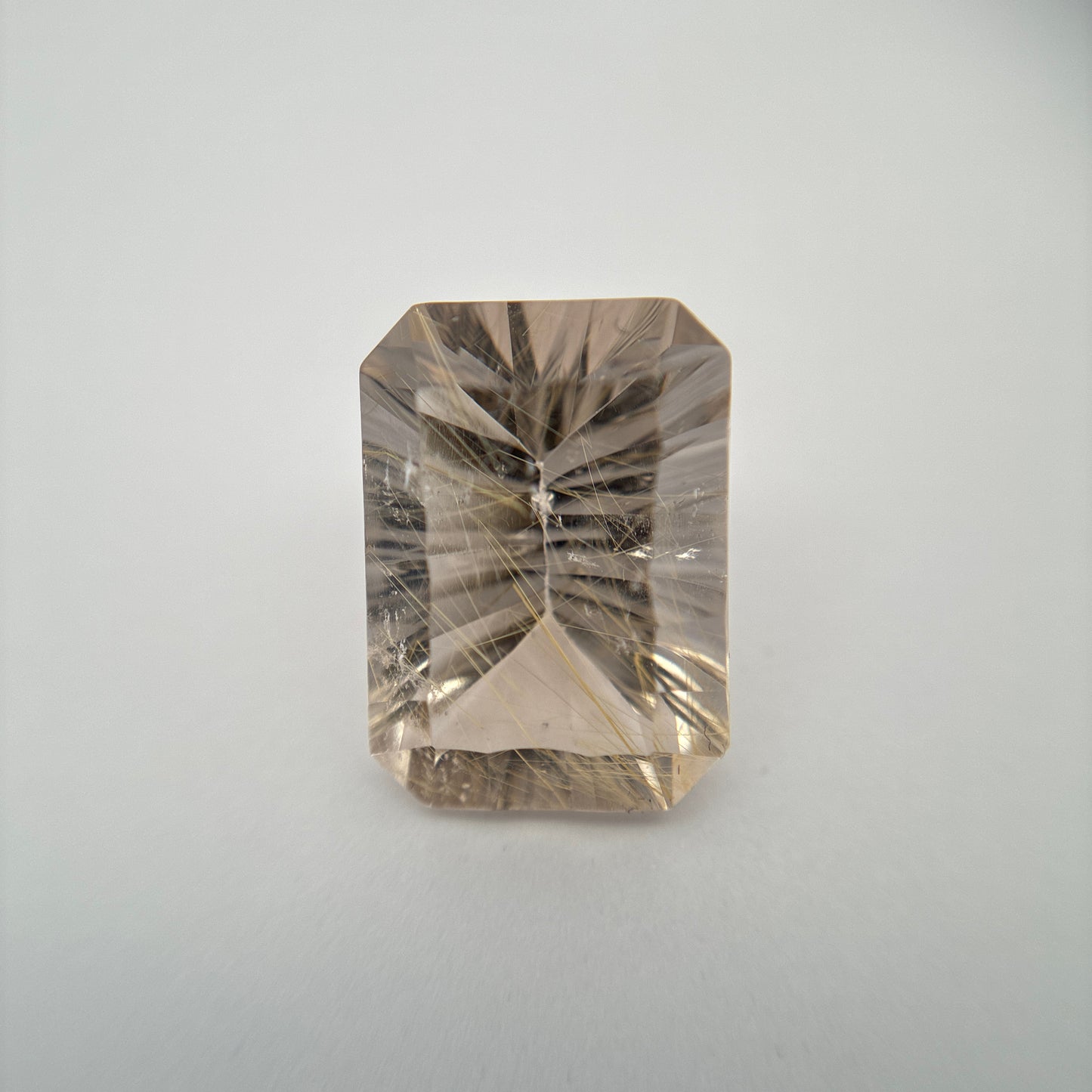 14x10mm Concave cut Rutilated Quartz, 6.54 carat