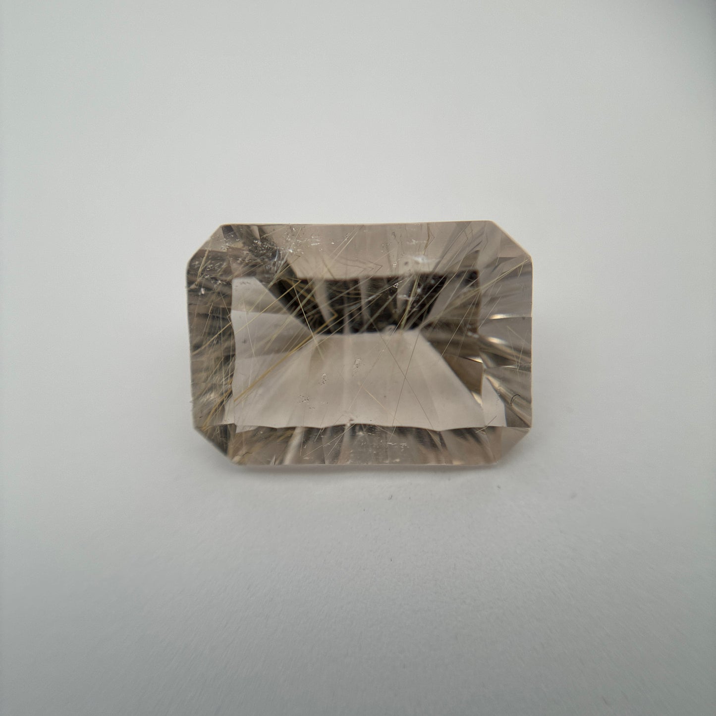 14x10mm Concave cut Rutilated Quartz, 6.54 carat