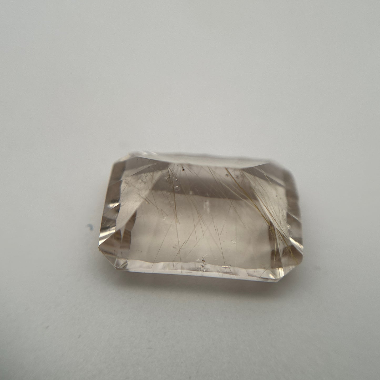 14x10mm Concave cut Rutilated Quartz, 6.54 carat