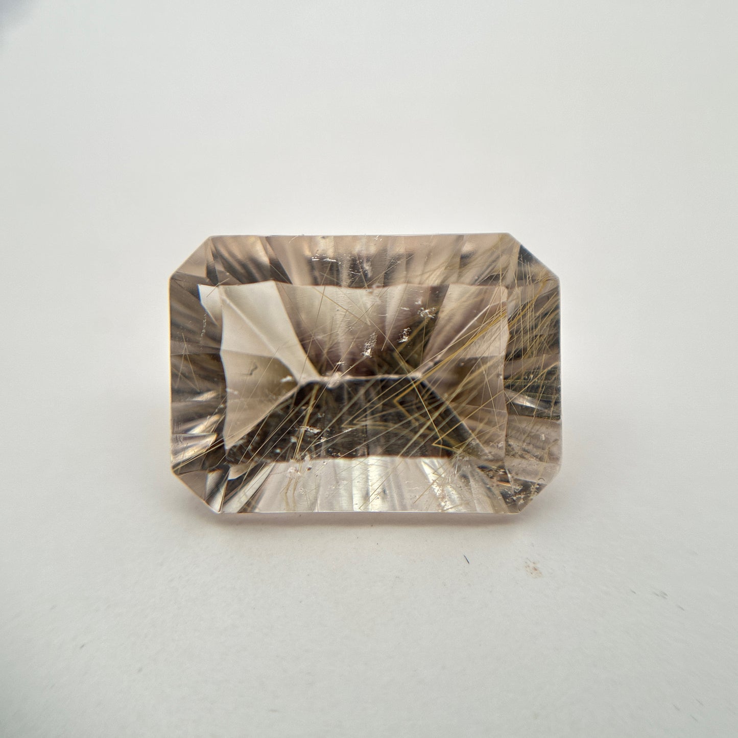 14x10mm Concave cut Rutilated Quartz, 6.54 carat