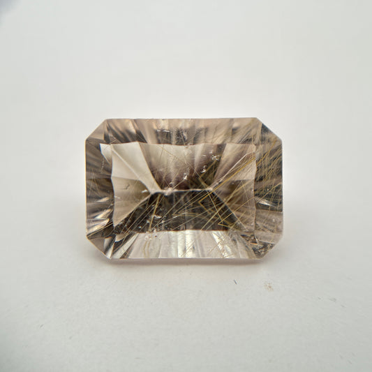 14x10mm Concave cut Rutilated Quartz, 6.54 carat