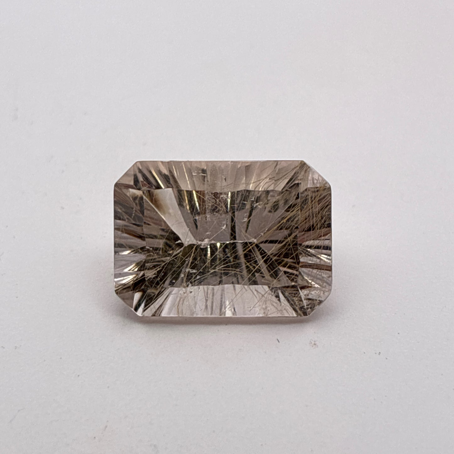 14x10mm Concave cut Rutilated Quartz, 6.54 carat