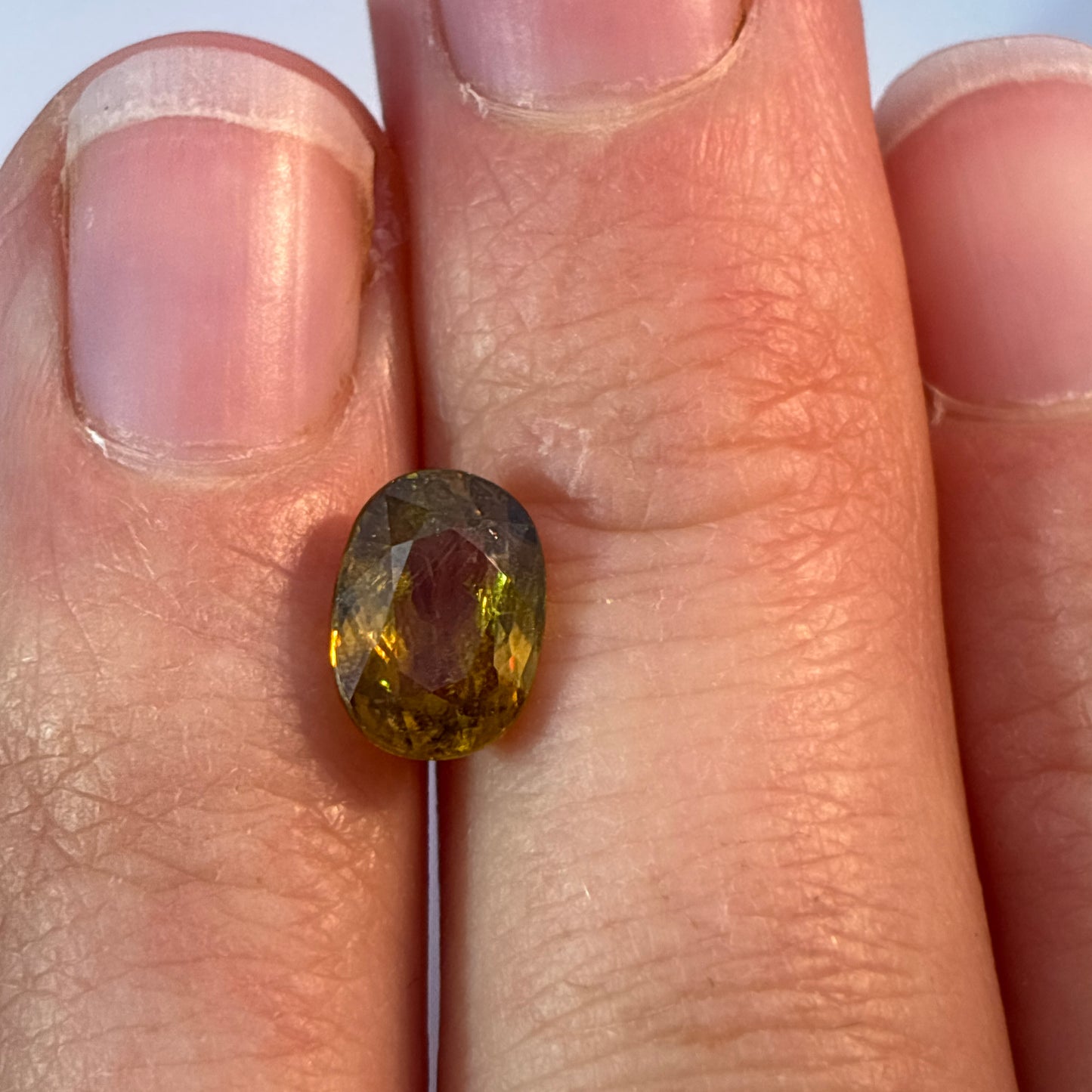 1.96 carat Yellow Sphene, 8.5x6.2mm Oval cut
