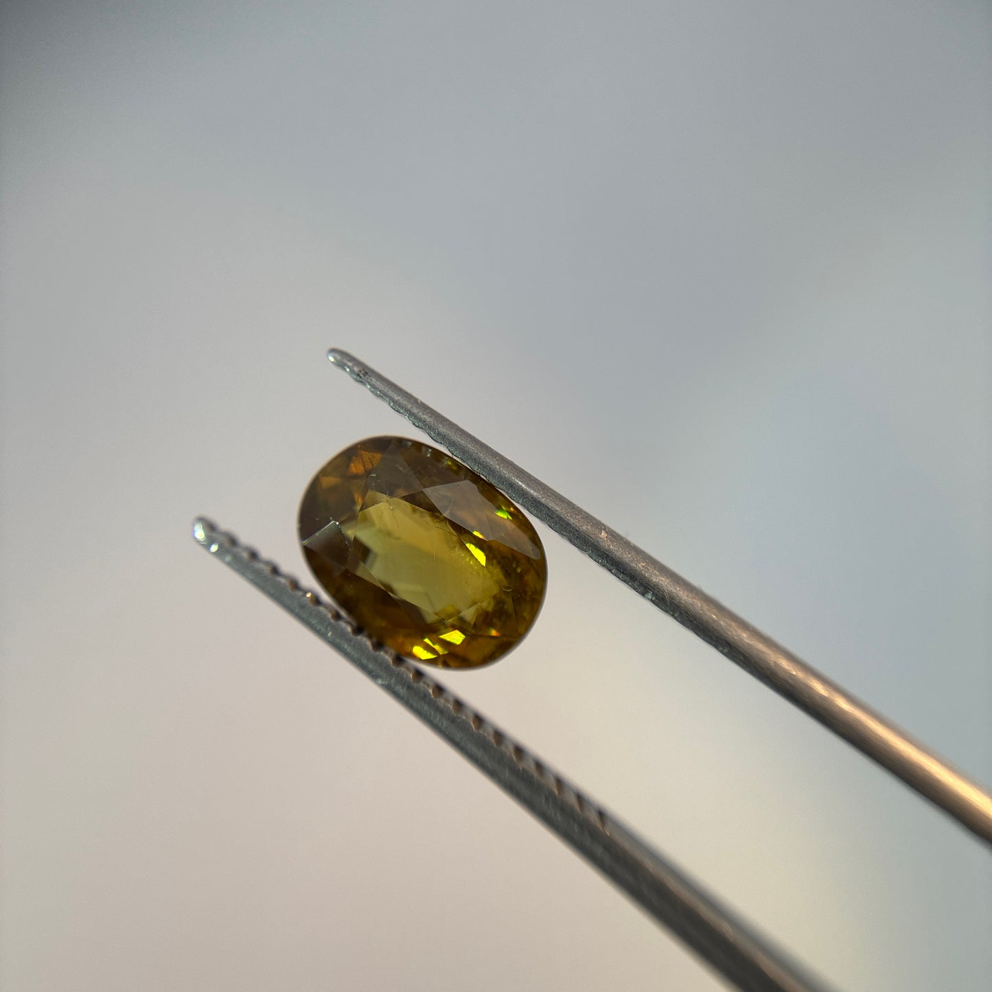 1.96 carat Yellow Sphene, 8.5x6.2mm Oval cut