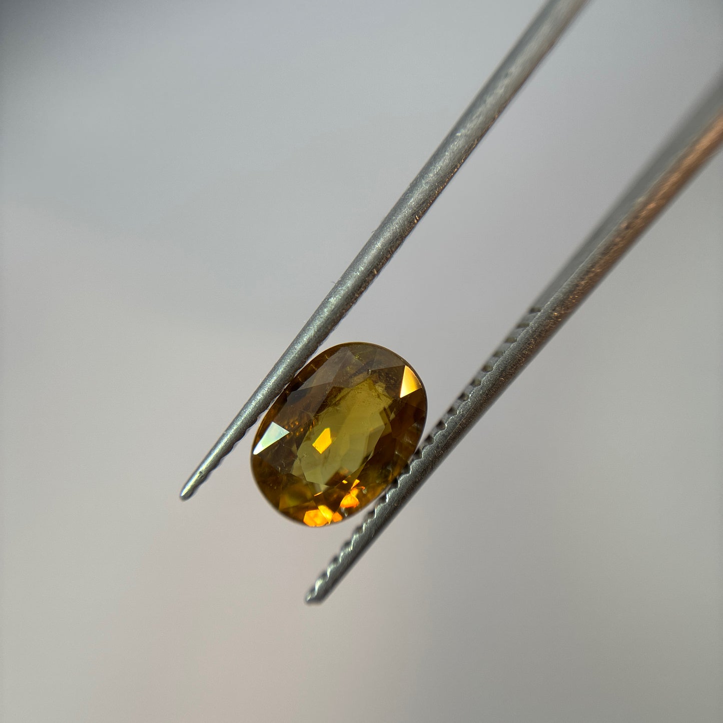 1.96 carat Yellow Sphene, 8.5x6.2mm Oval cut