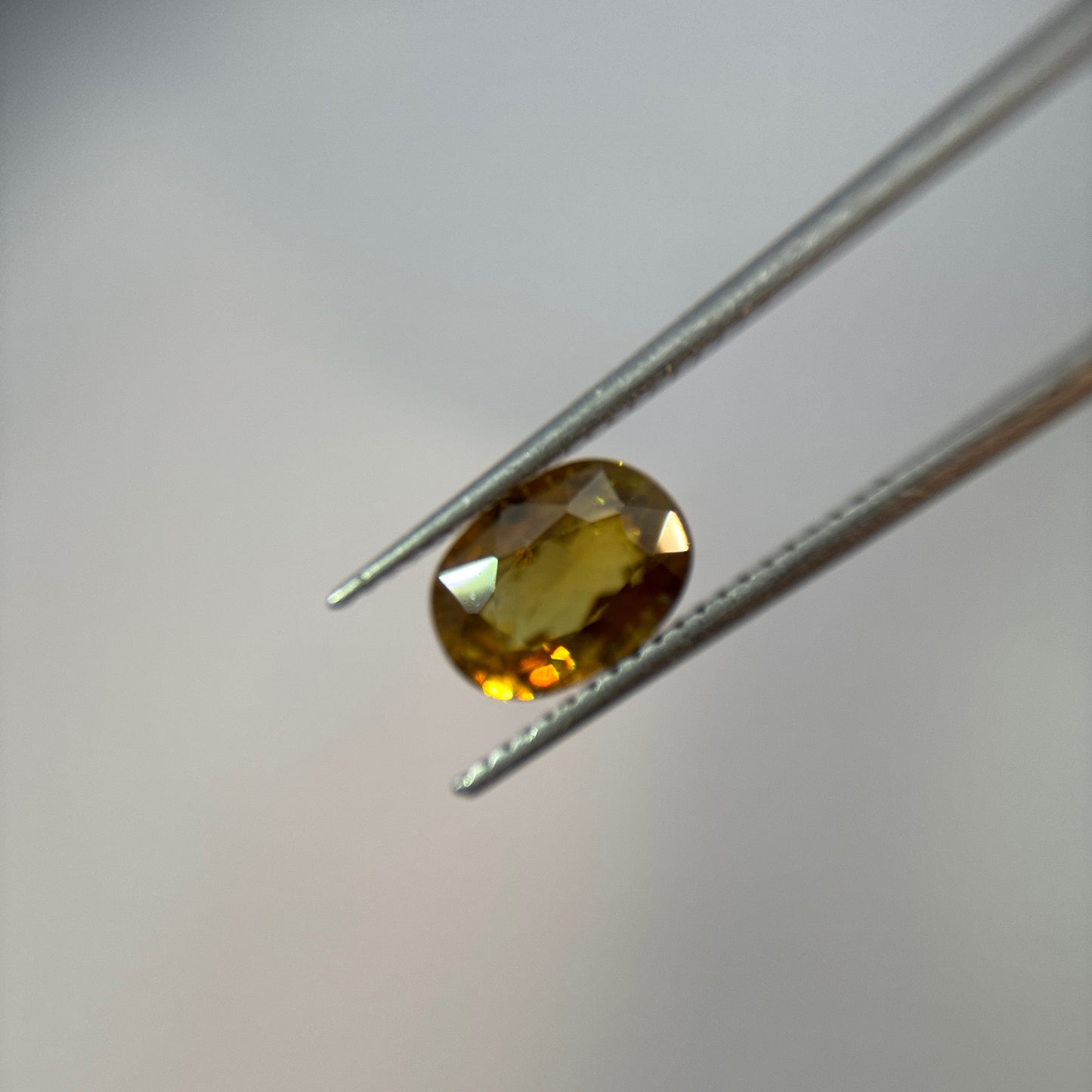1.96 carat Yellow Sphene, 8.5x6.2mm Oval cut