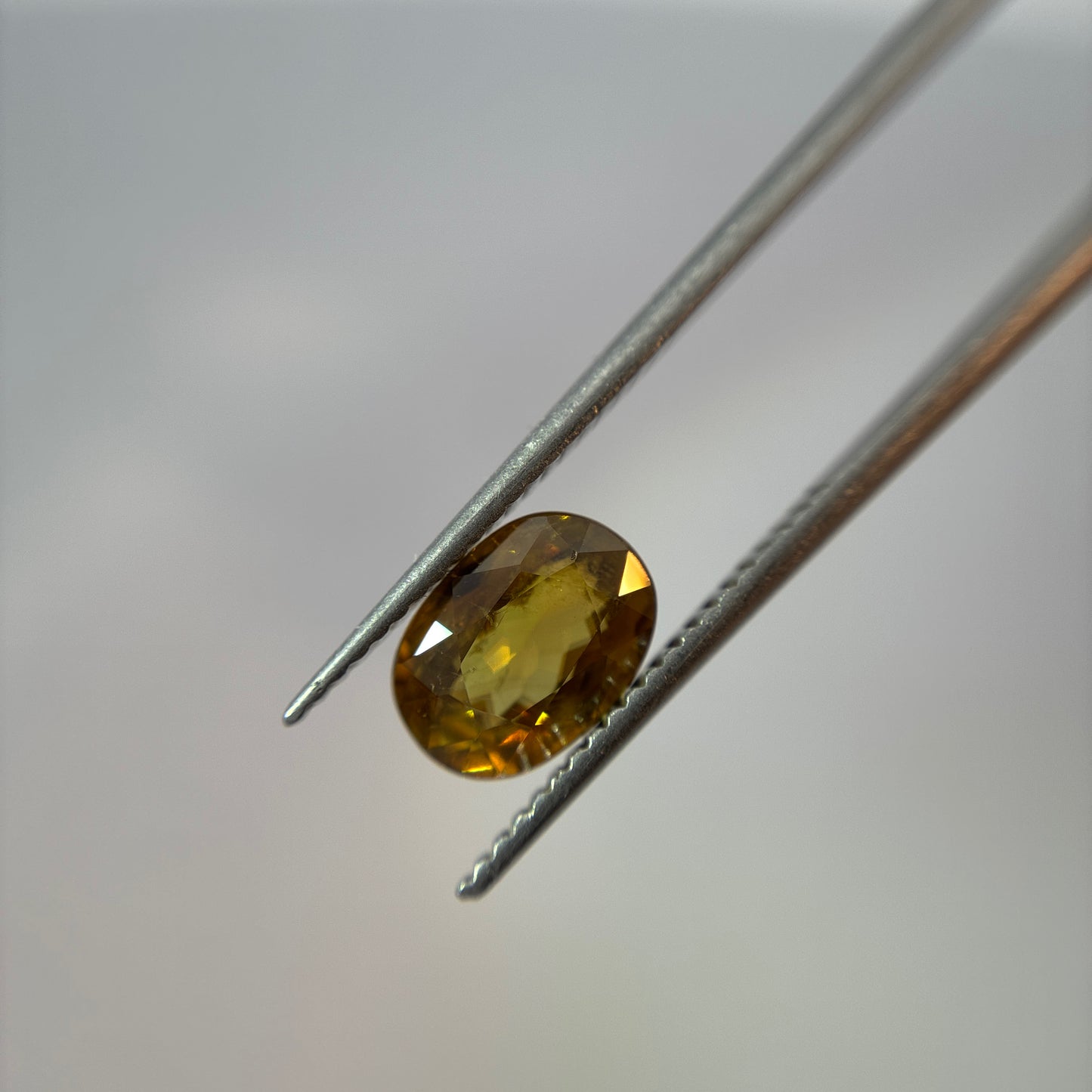 1.96 carat Yellow Sphene, 8.5x6.2mm Oval cut
