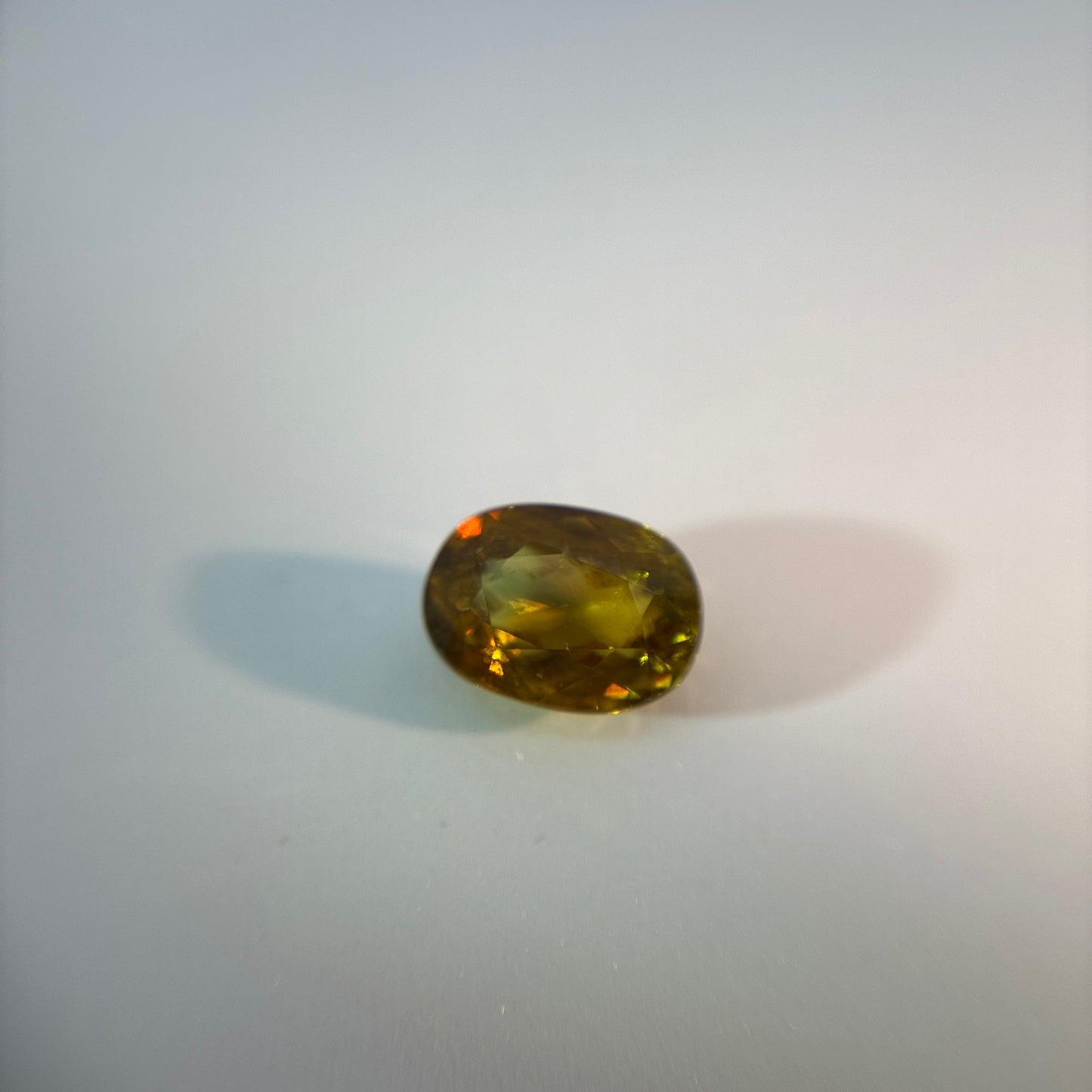 1.96 carat Yellow Sphene, 8.5x6.2mm Oval cut